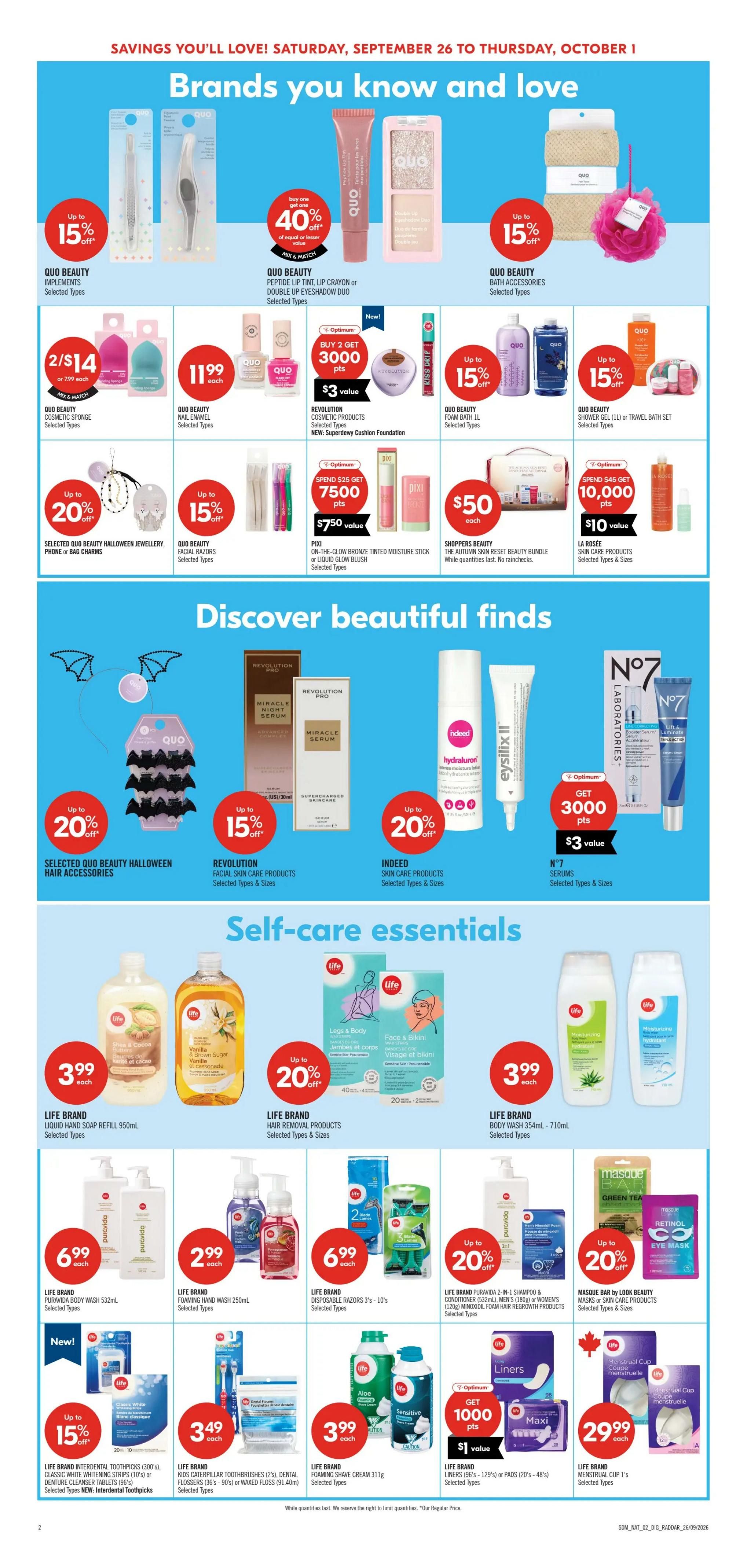 Shoppers Drug Mart (Atlantic) Flyer September 26 to October 1
