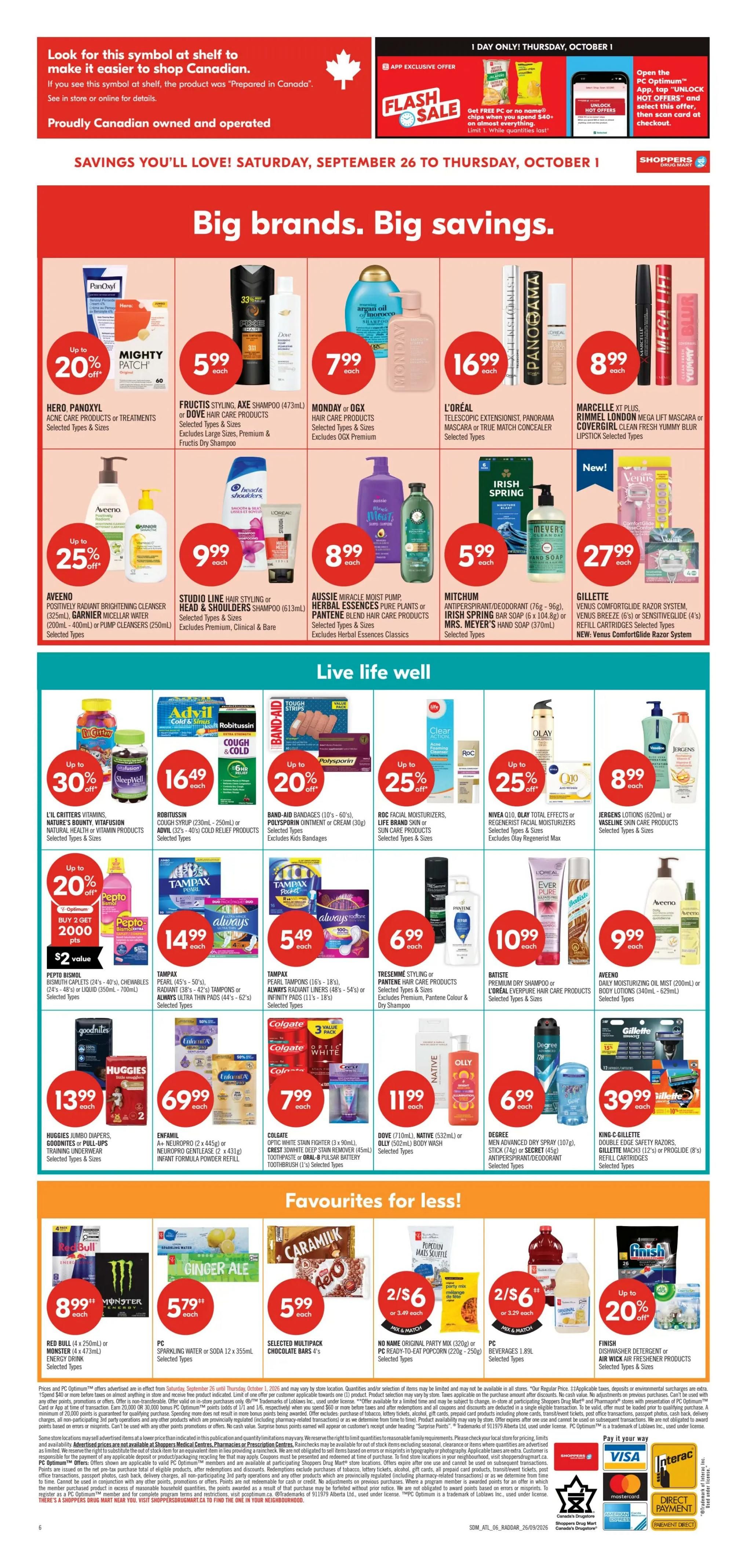 Shoppers Drug Mart (Atlantic) Flyer September 26 to October 1