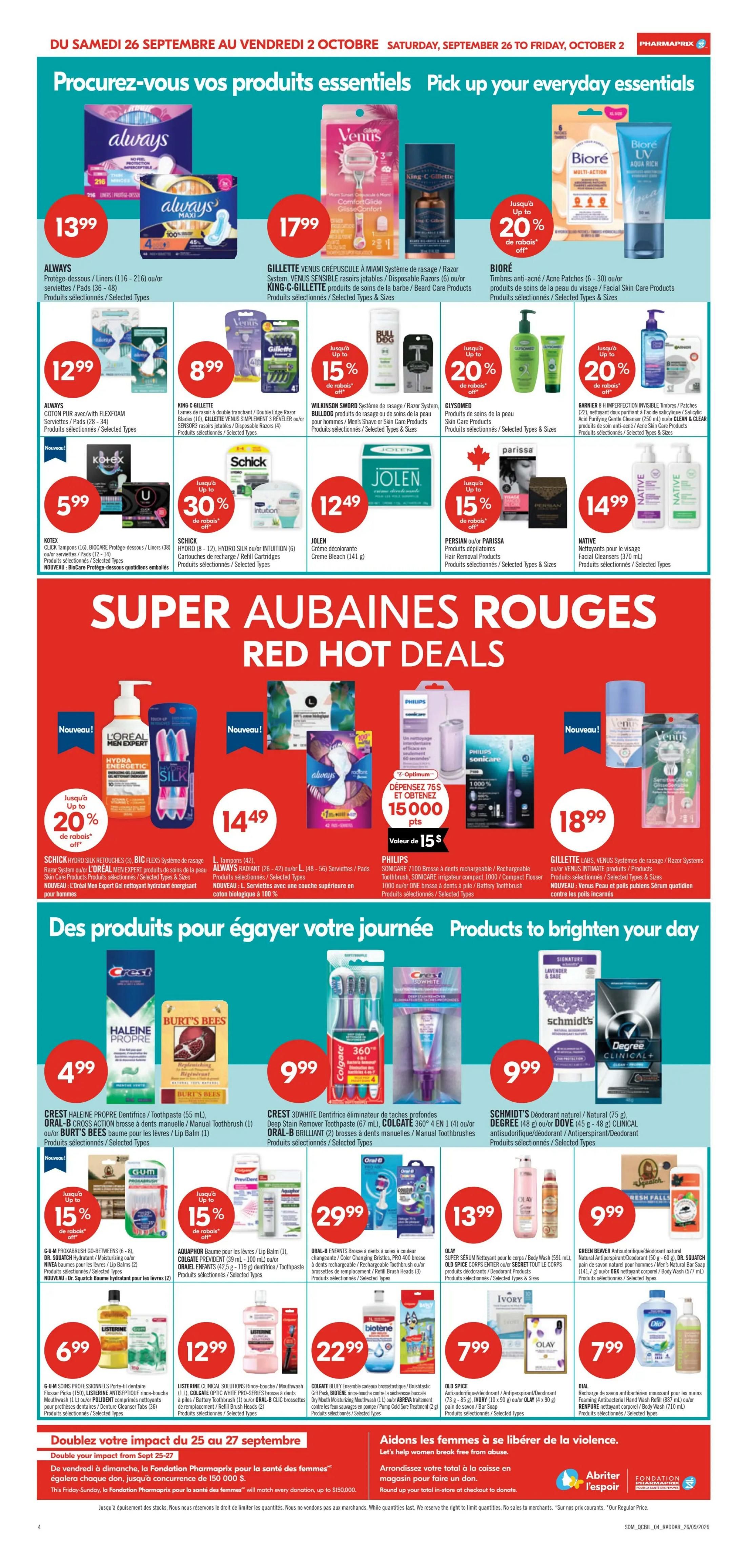 Pharmaprix Flyer September 26 to October 1