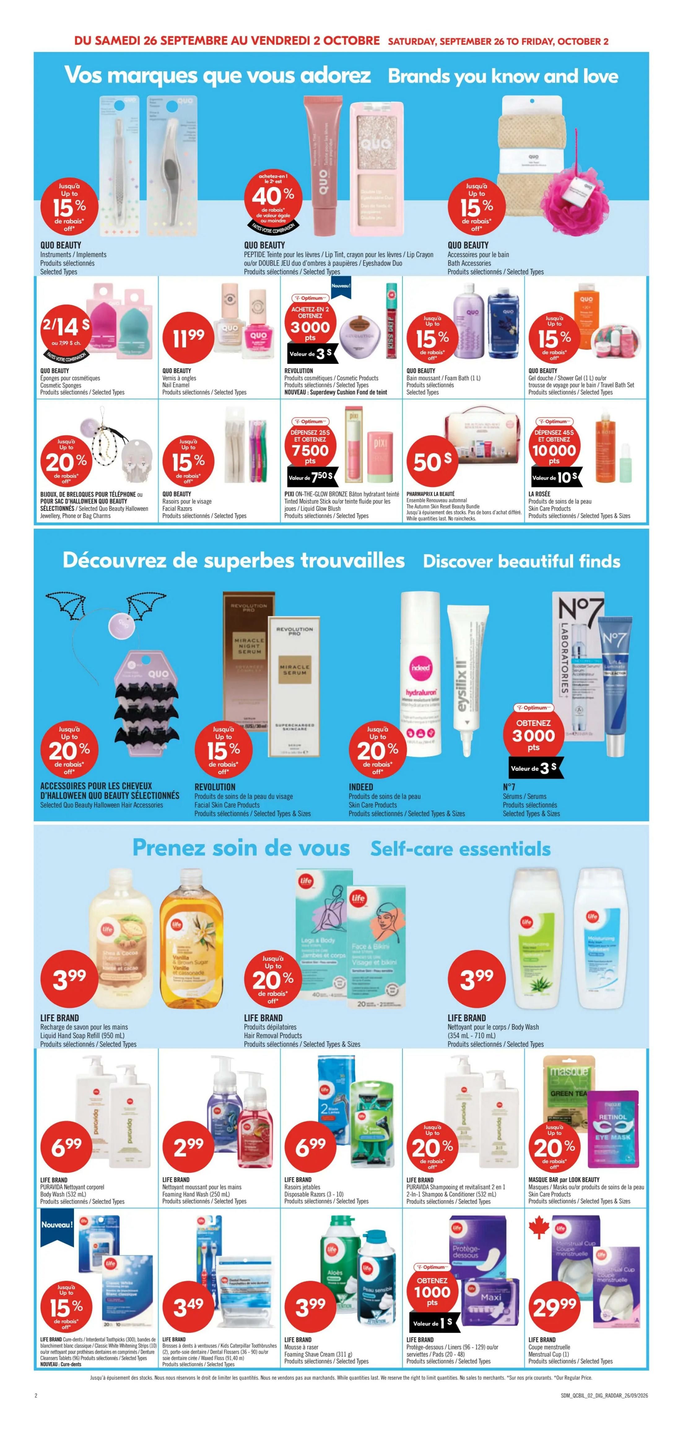 Pharmaprix Flyer September 26 to October 1