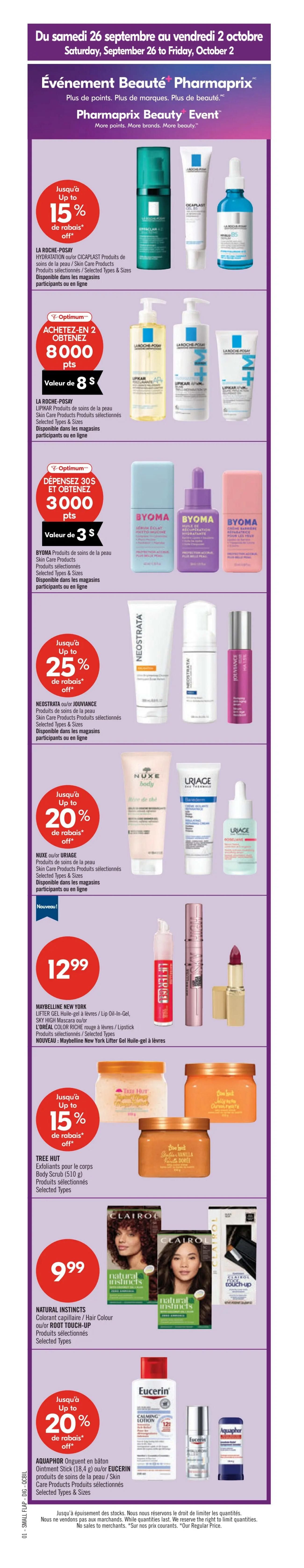 Pharmaprix Flyer September 26 to October 1