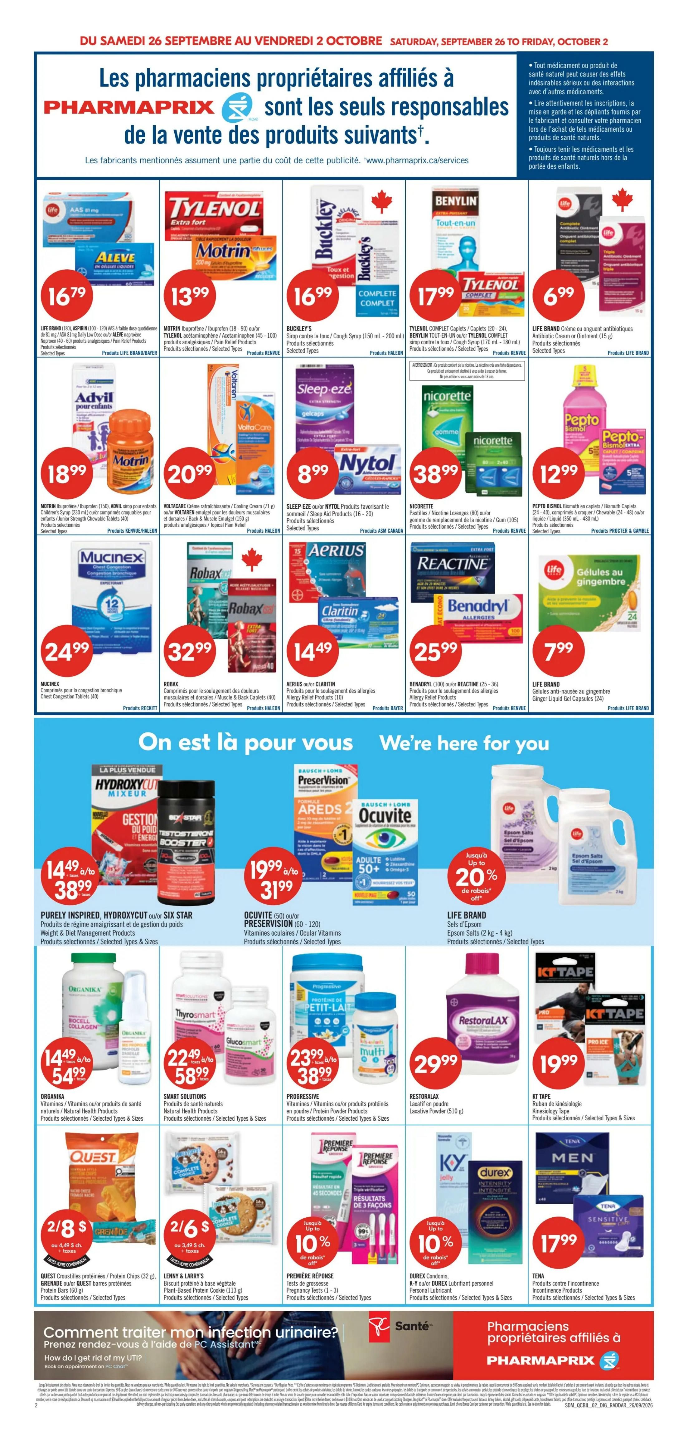 Pharmaprix Flyer September 26 to October 1
