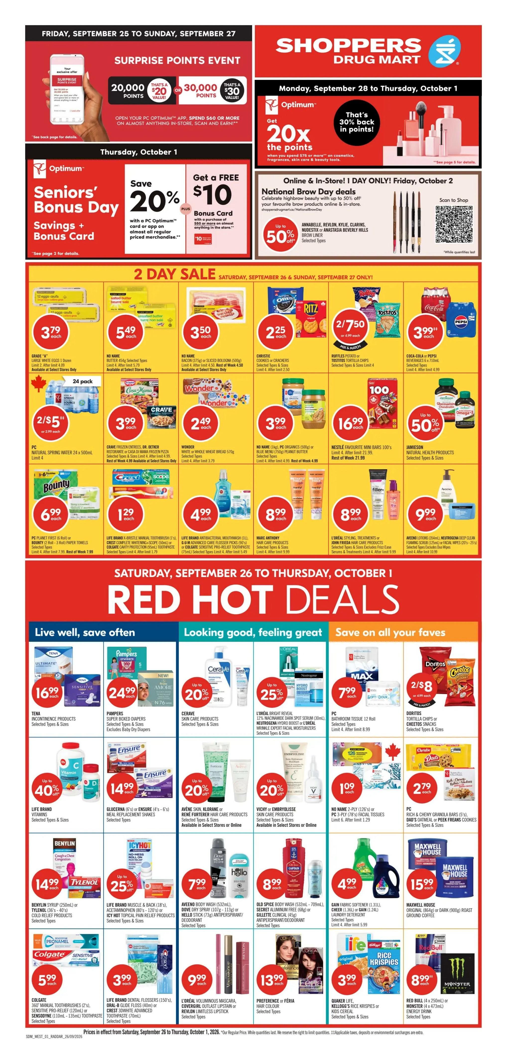 Shoppers Drug Mart (West) Flyer September 26 to October 1