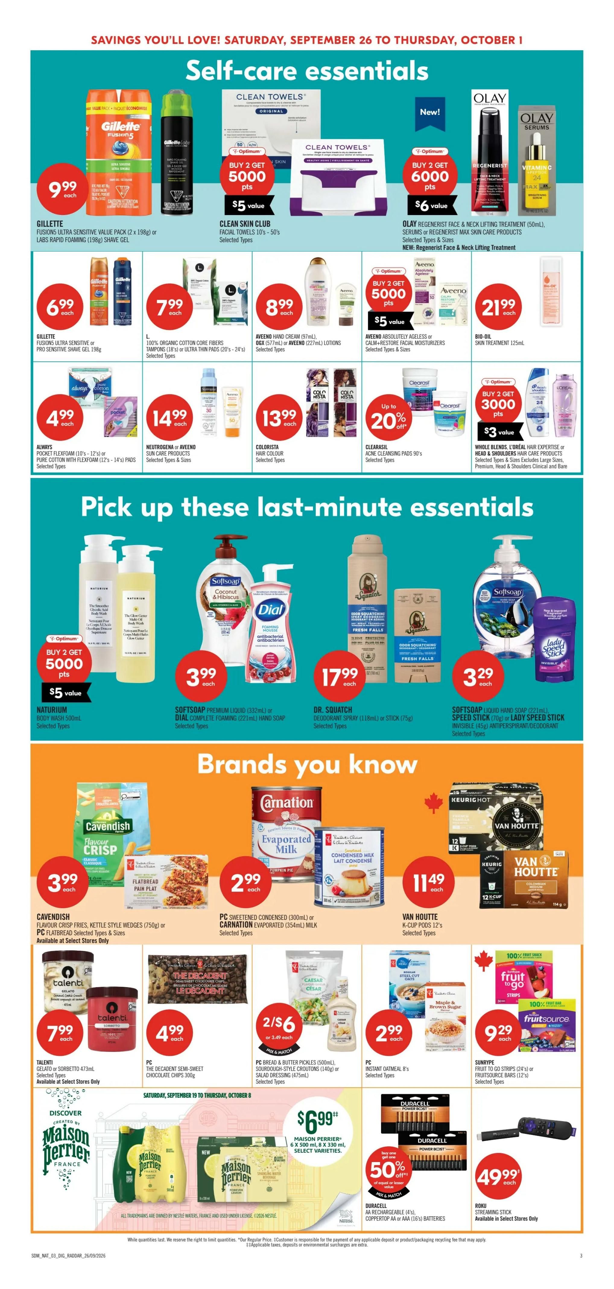 Shoppers Drug Mart (West) Flyer September 26 to October 1