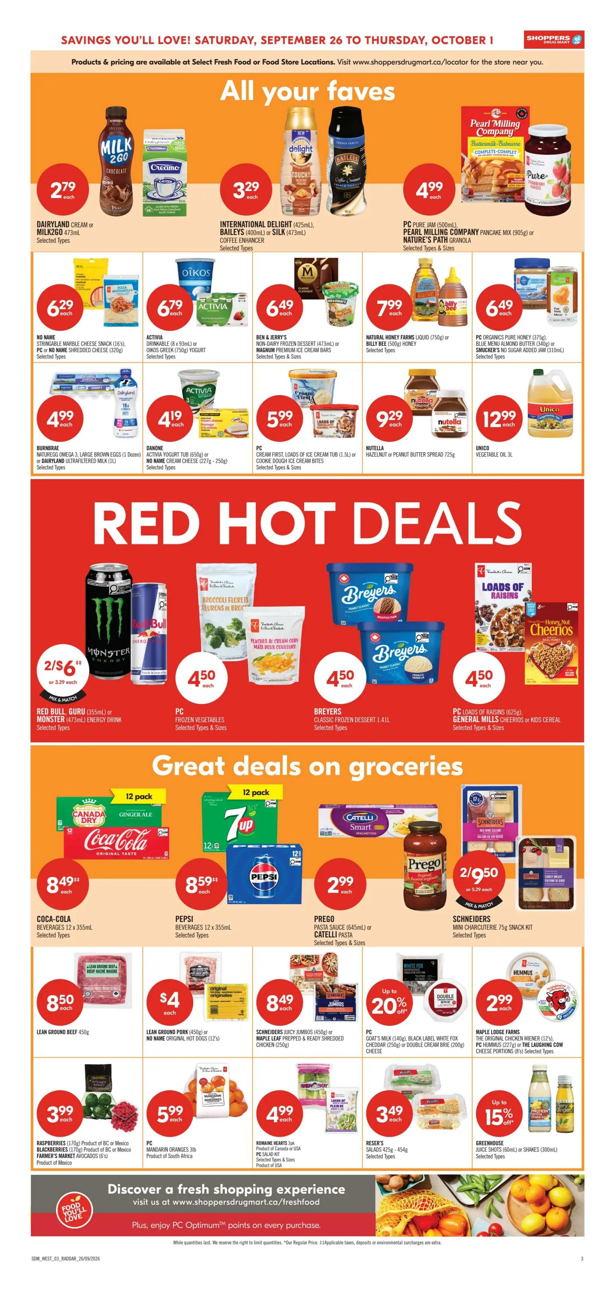 Shoppers Drug Mart (West) Flyer September 26 to October 1