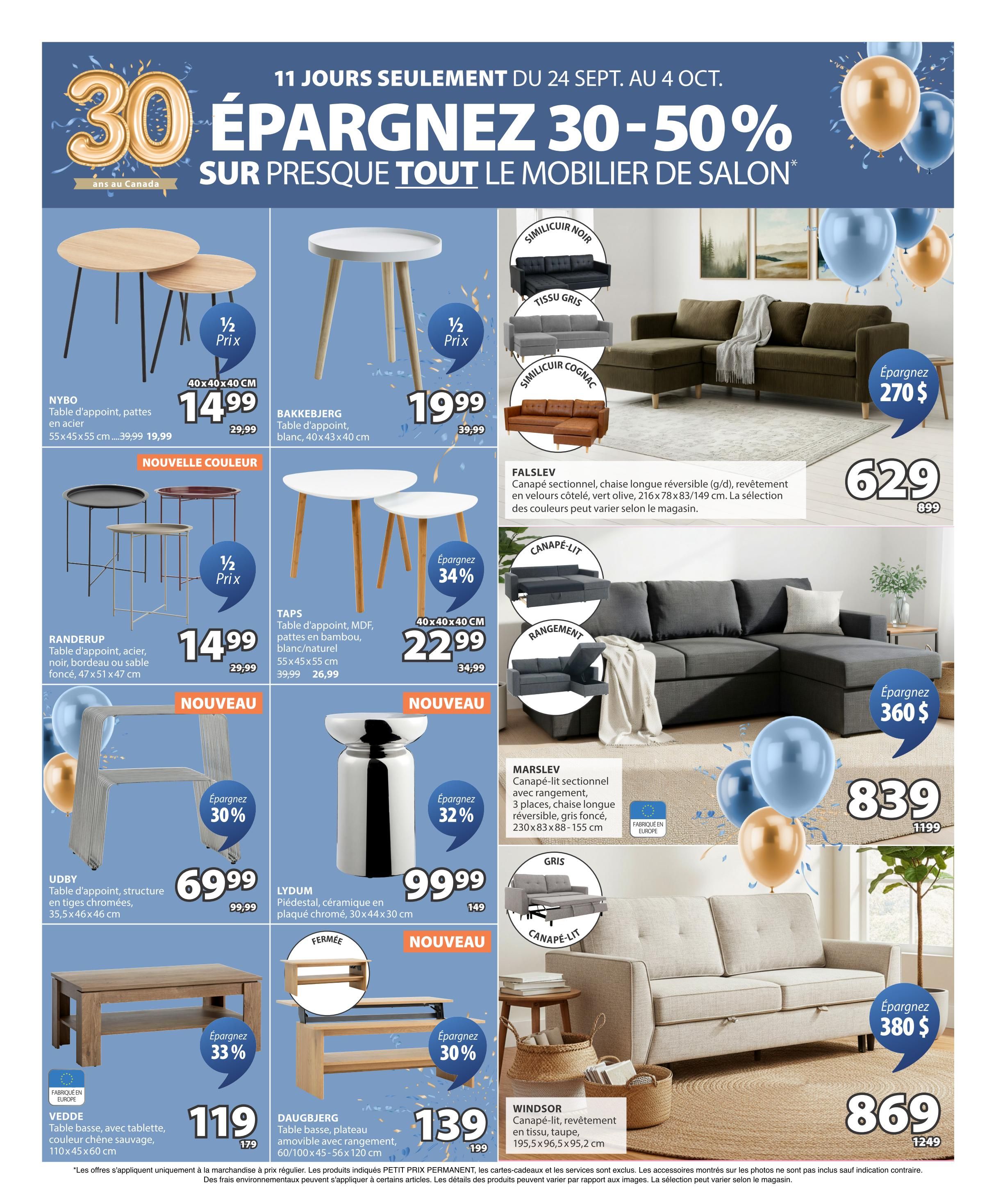 JYSK (QC) Flyer September 24 to October 7