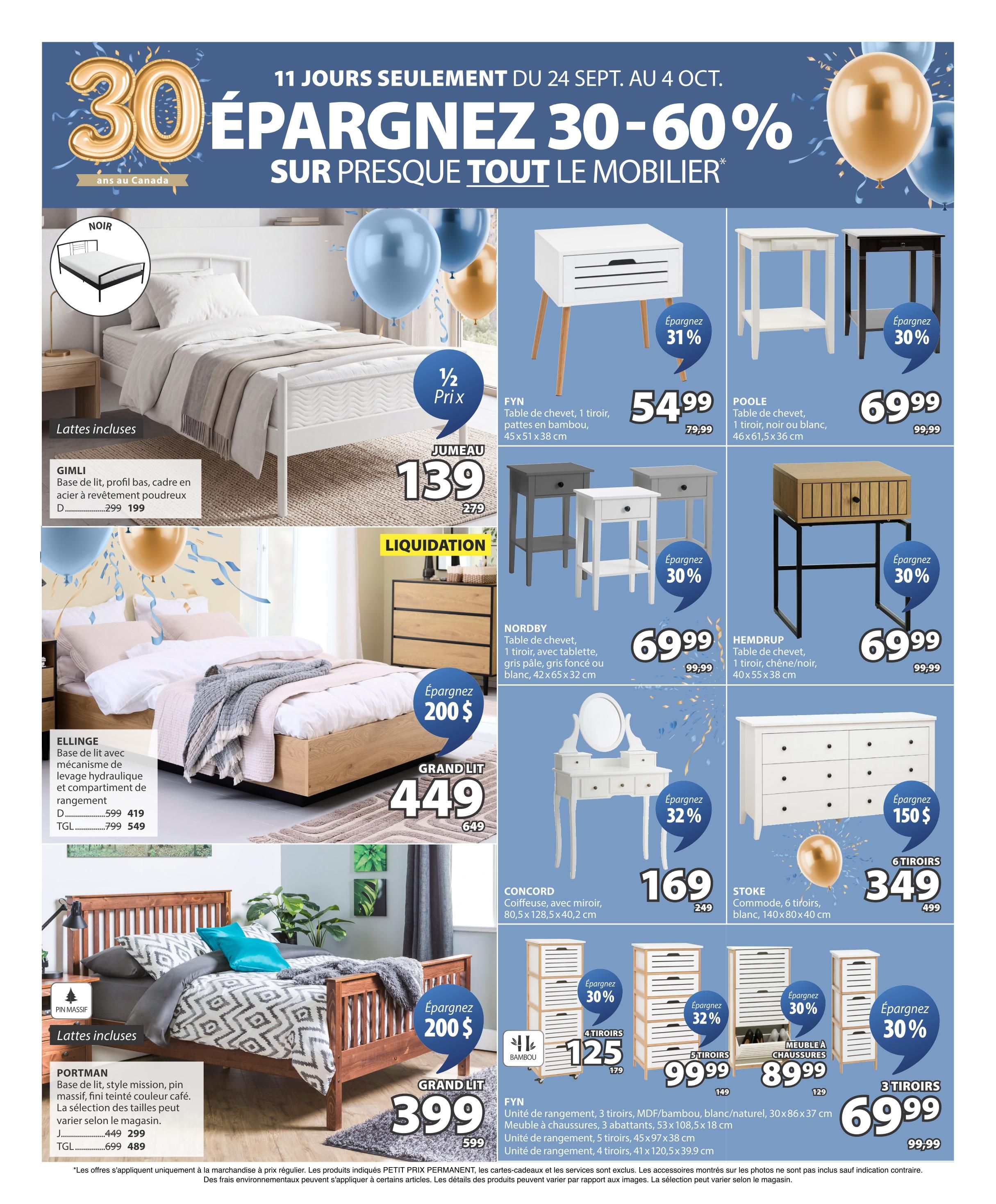 JYSK (QC) Flyer September 24 to October 7