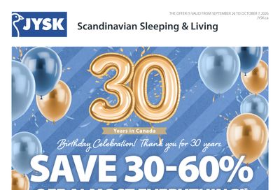 JYSK Flyer September 24 to October 7