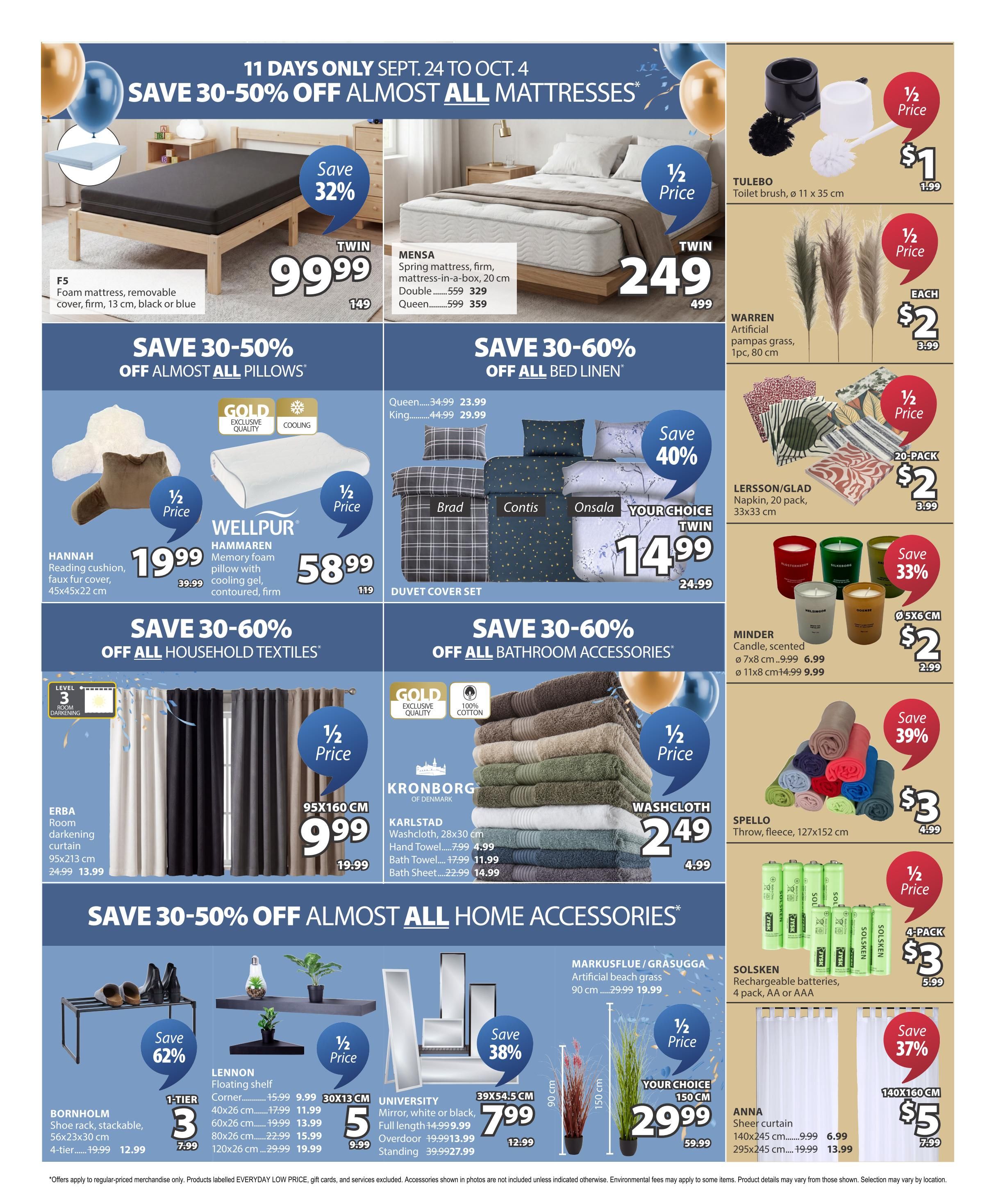 JYSK Flyer September 24 to October 7