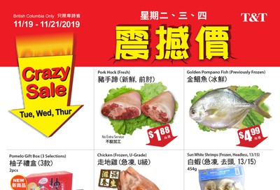 T&T Supermarket (BC) Crazy Sale Flyer November 19 to 21