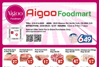 Aigoo Foodmart Flyer September 25 to October 1