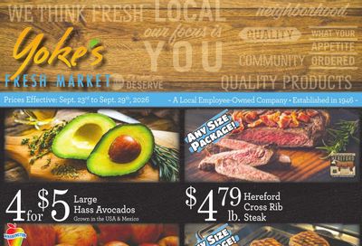 Yoke's Fresh Market (Spokane-Spokane Valley Area, WA) Weekly Ad September 23 - 29, 2026