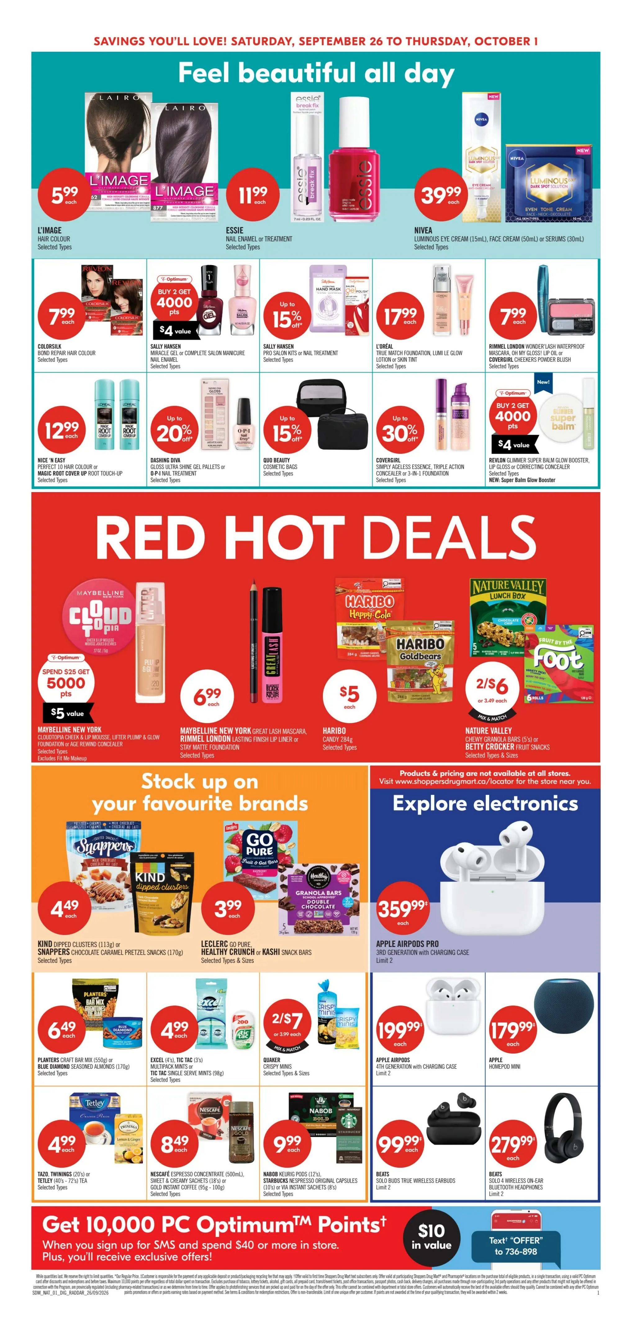 Shoppers Drug Mart (ON) Flyer September 26 to October 1