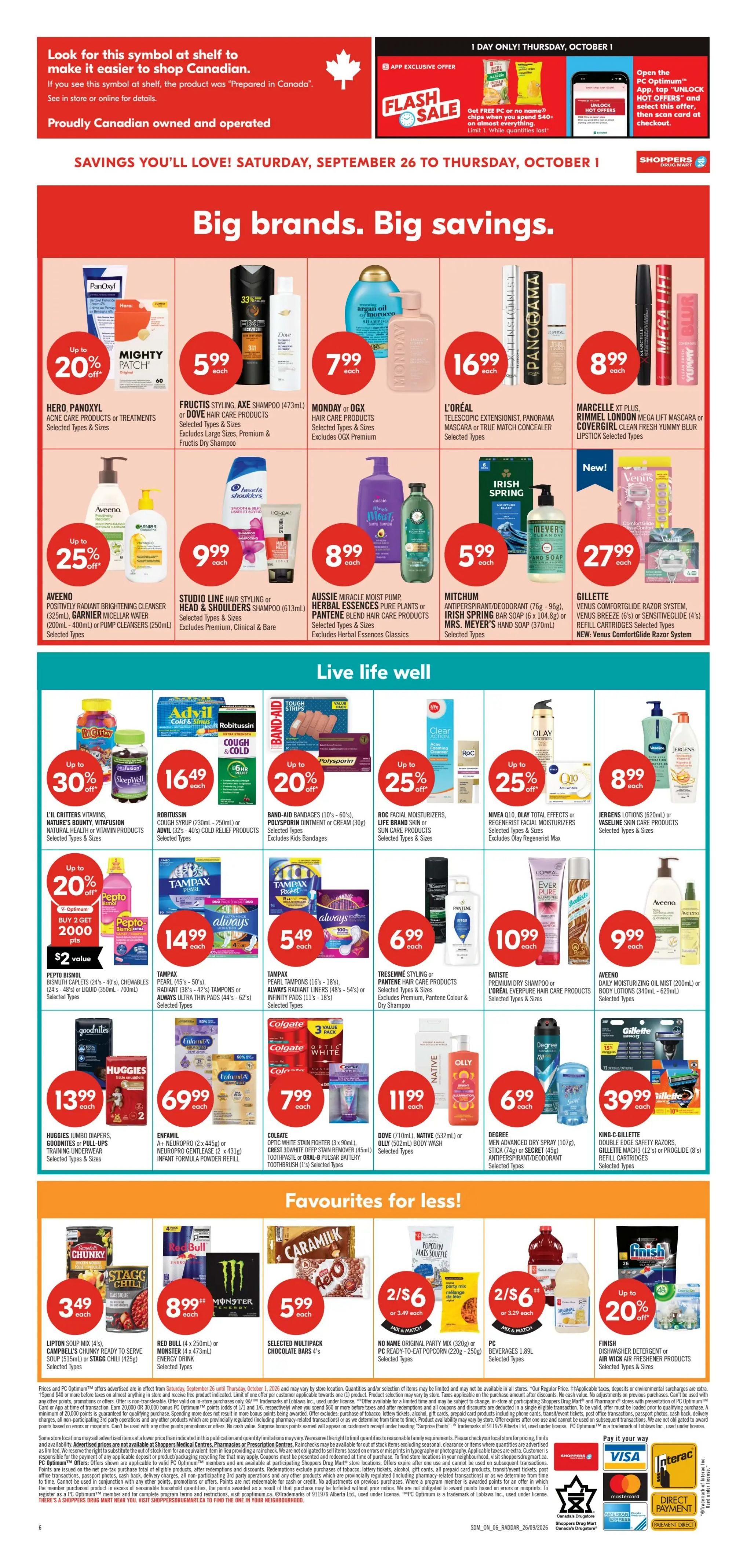 Shoppers Drug Mart (ON) Flyer September 26 to October 1