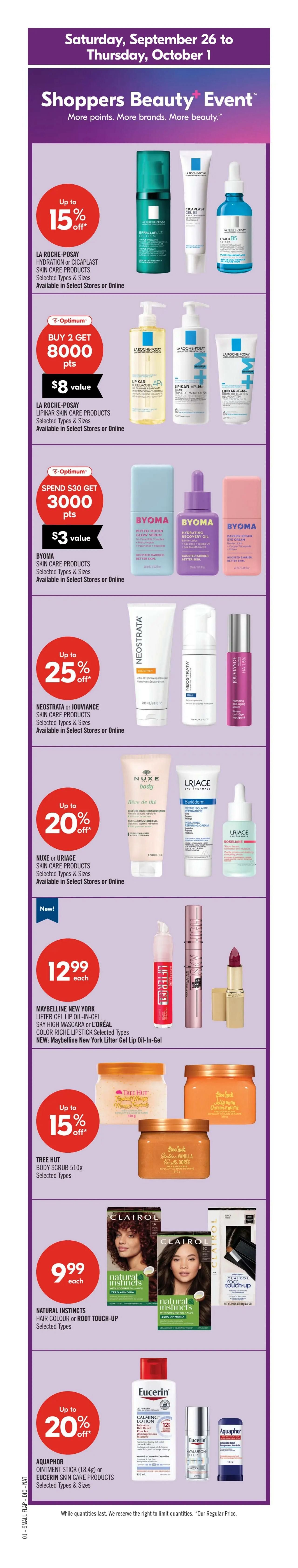 Shoppers Drug Mart (ON) Flyer September 26 to October 1