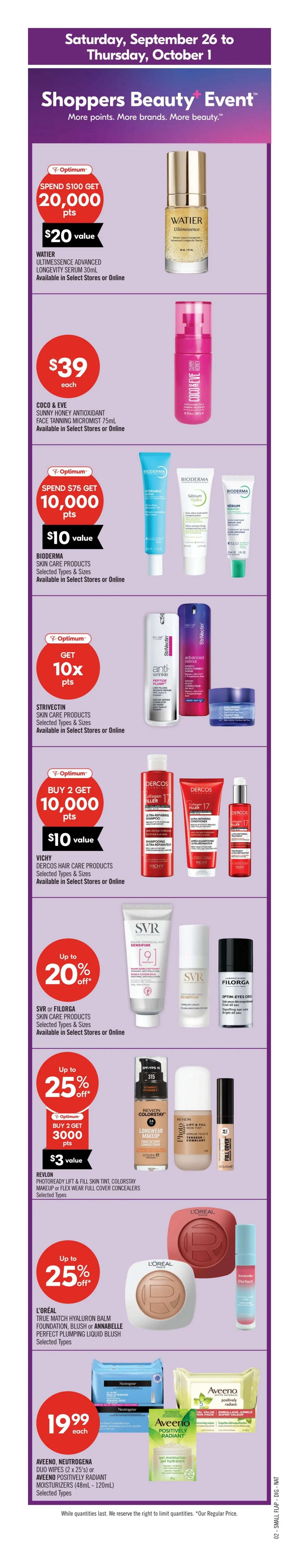 Shoppers Drug Mart (ON) Flyer September 26 to October 1