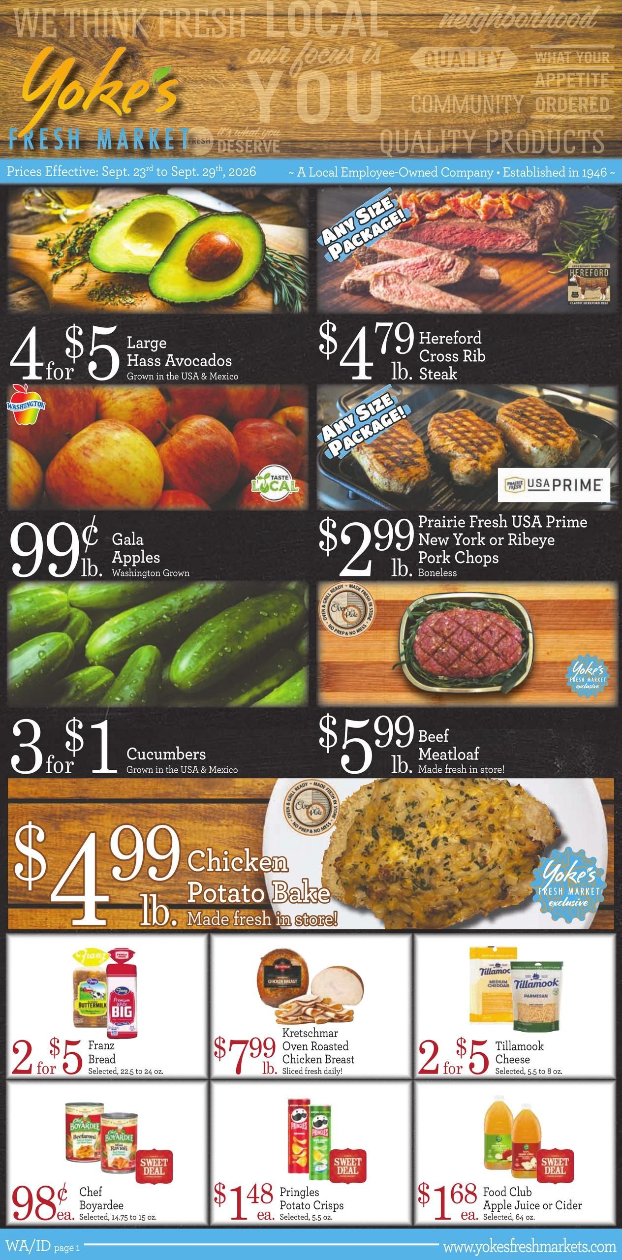Yoke's Fresh Market (Kennewick Area, WA) Weekly Ad September 23 - 29, 2026