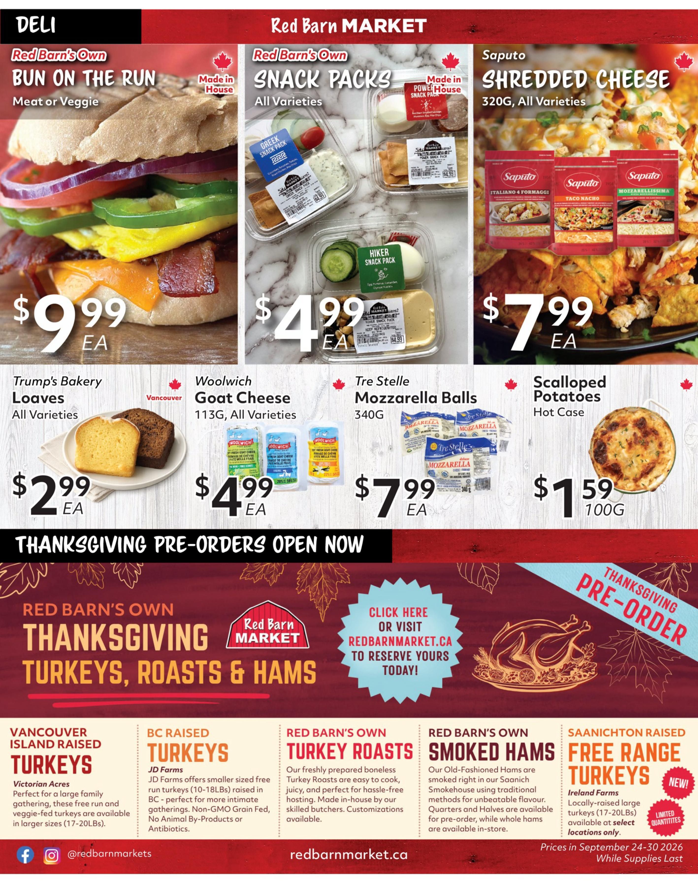 Red Barn Market Flyer September 24 to 30
