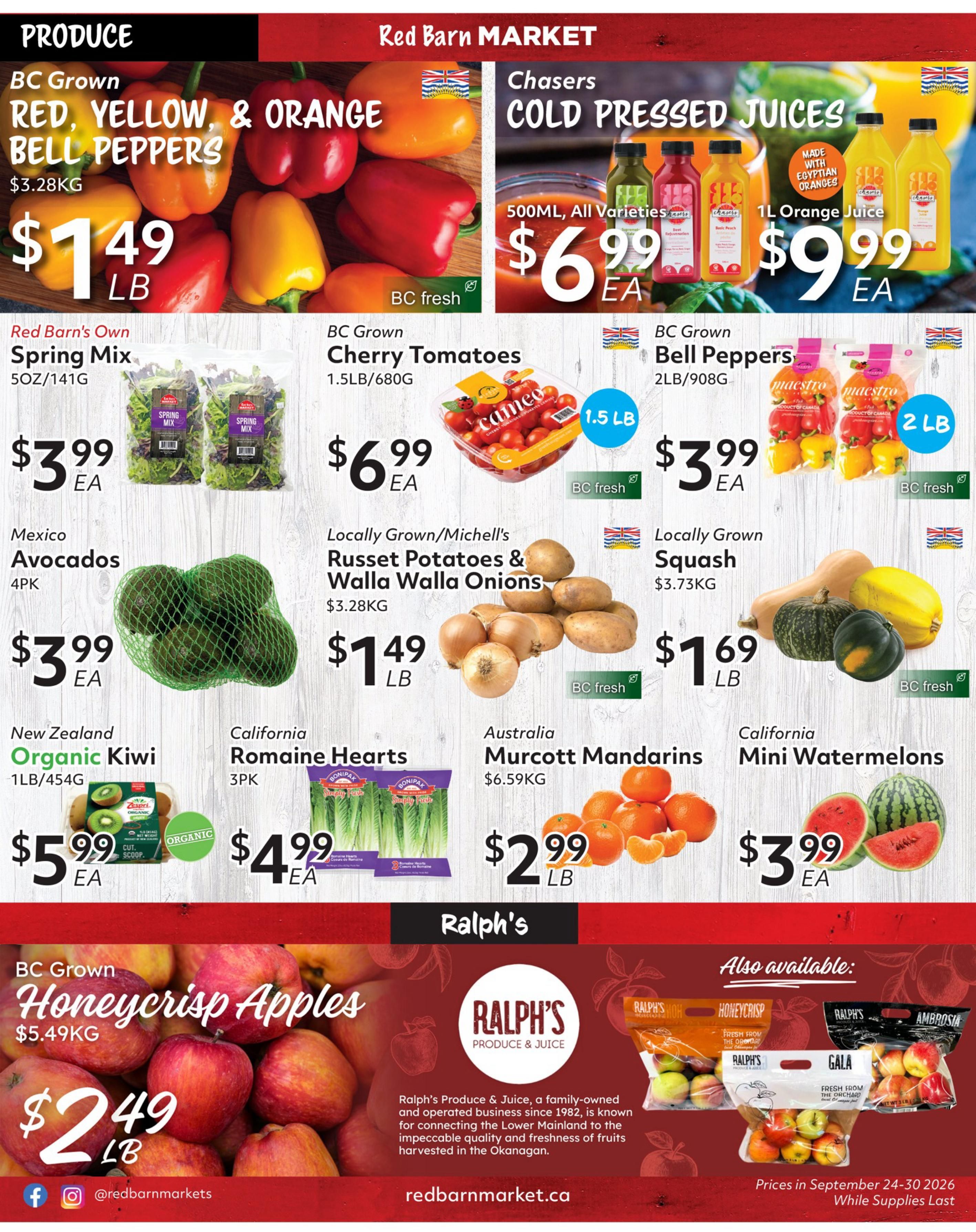 Red Barn Market Flyer September 24 to 30