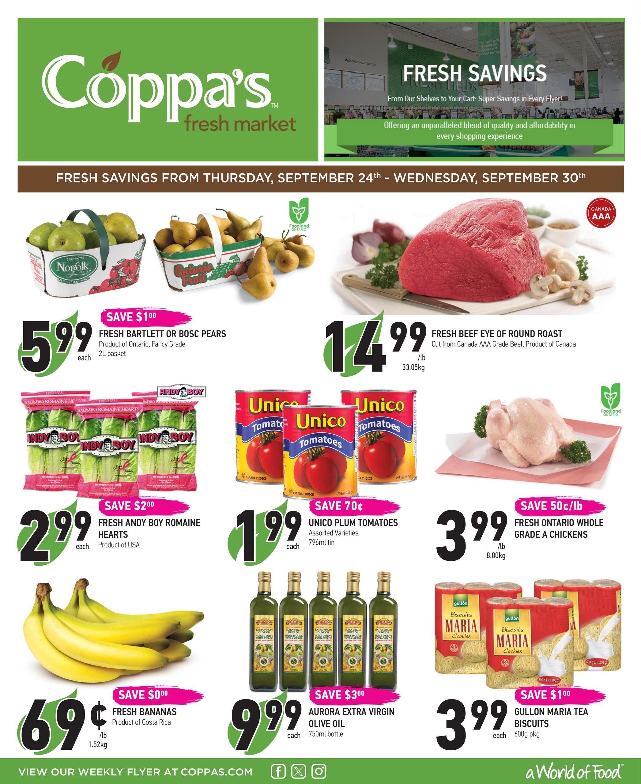 Coppa's Fresh Market Flyer September 24 to 30