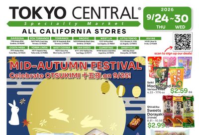Tokyo Central and Marukai (California) Weekly Ad September 24 - 30, 2026