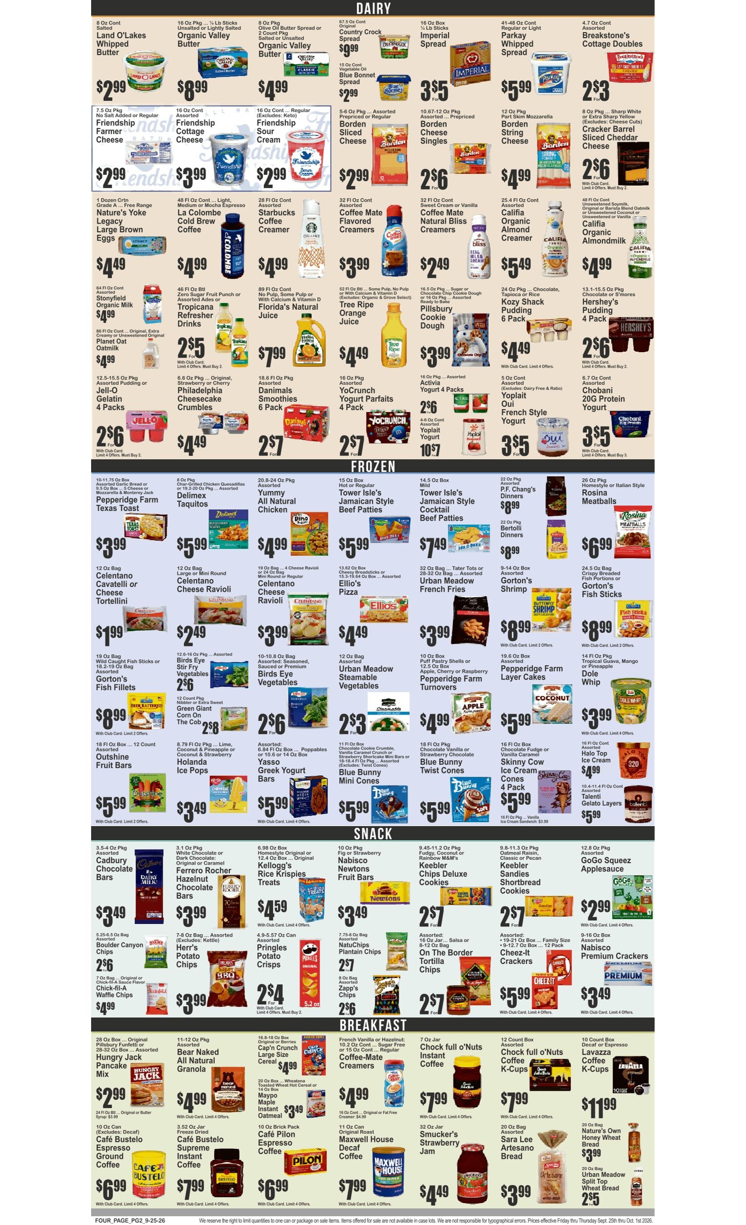 Food Universe (82 W. Kingsbridge Rd., Bronx, NY) 09/25 - 10/01 Preview Weekly Ad September 25 - October 1, 2026