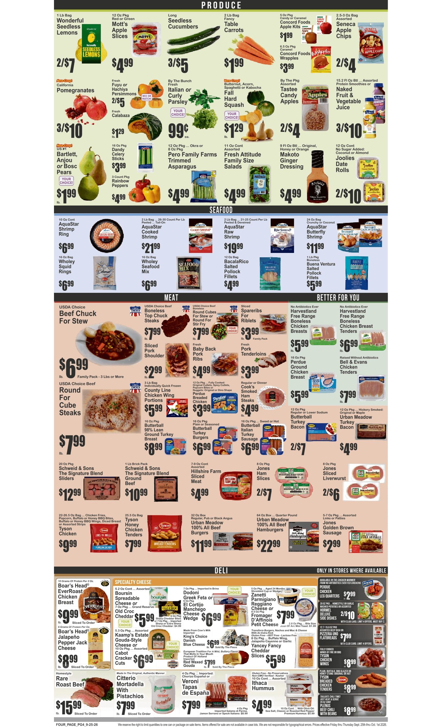 Food Universe (82 W. Kingsbridge Rd., Bronx, NY) 09/25 - 10/01 Preview Weekly Ad September 25 - October 1, 2026