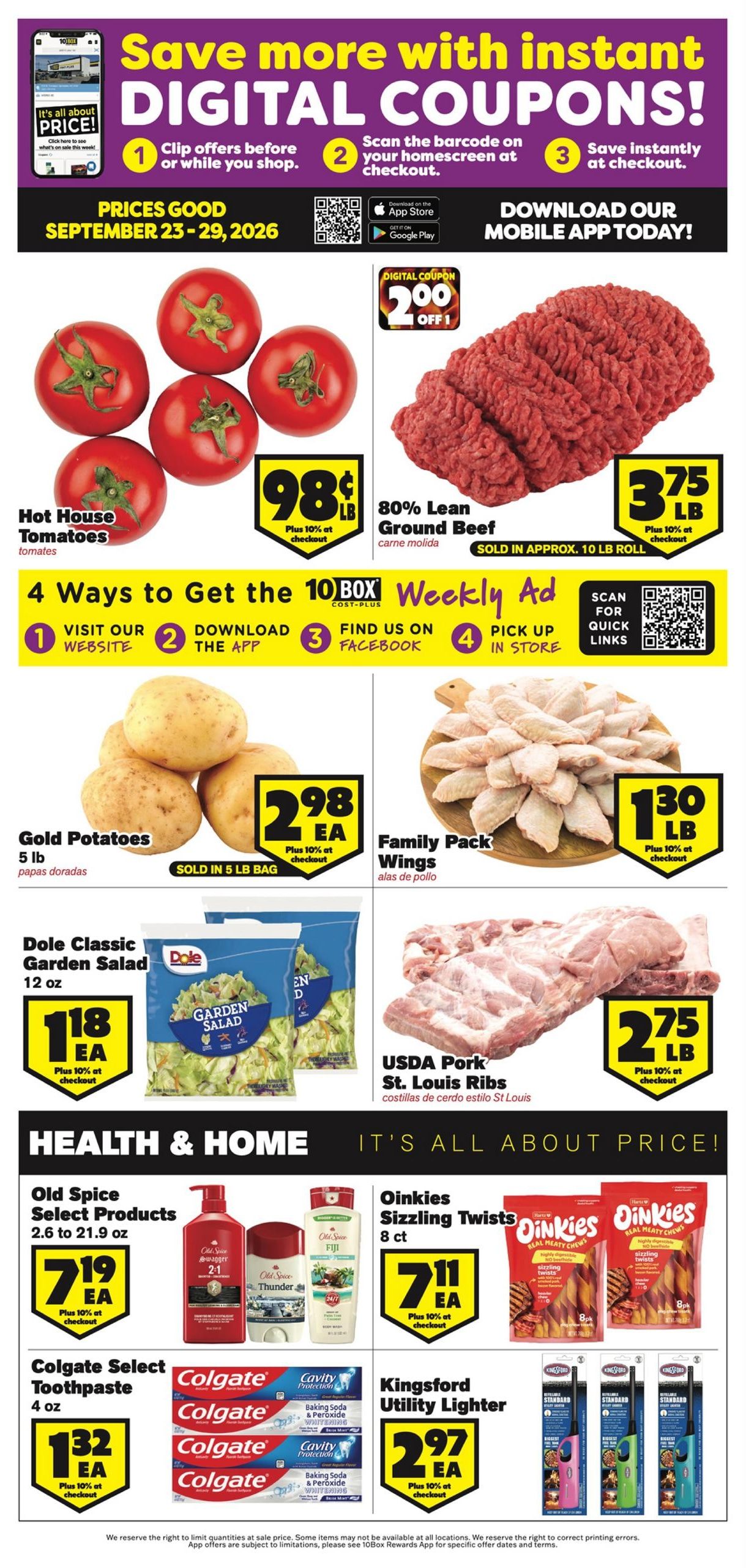 10Box Cost Plus Weekly Ad September 23 - 29, 2026
