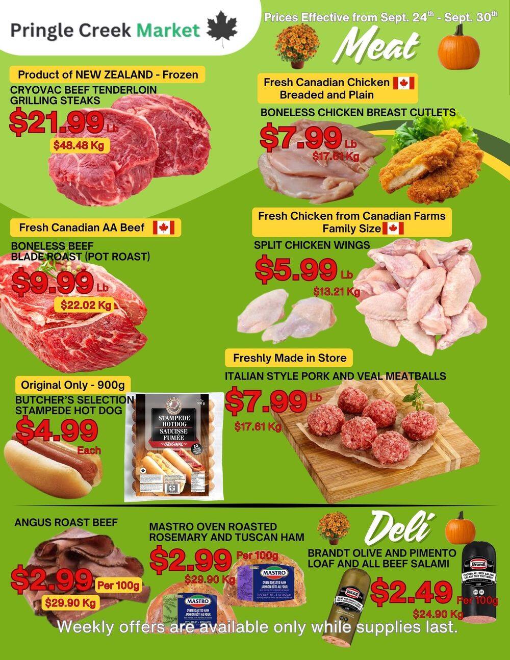 Pringle Creek Market Flyer September 24 to 30