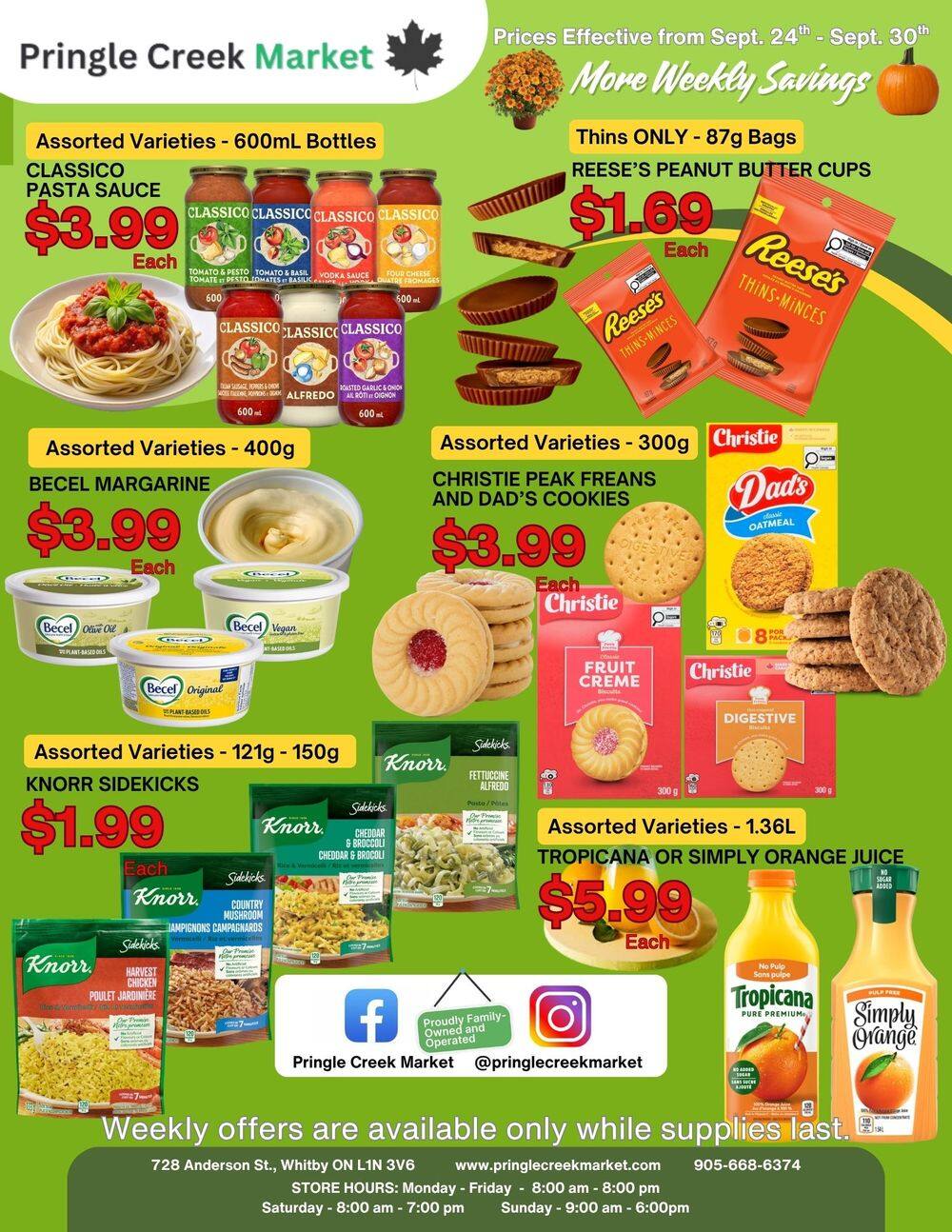 Pringle Creek Market Flyer September 24 to 30