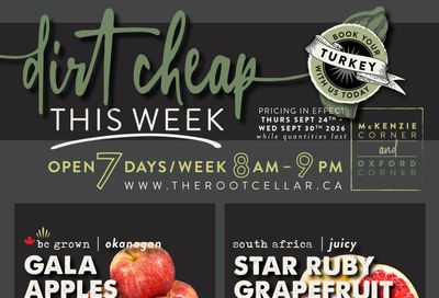 The Root Cellar Flyer September 24 to 30