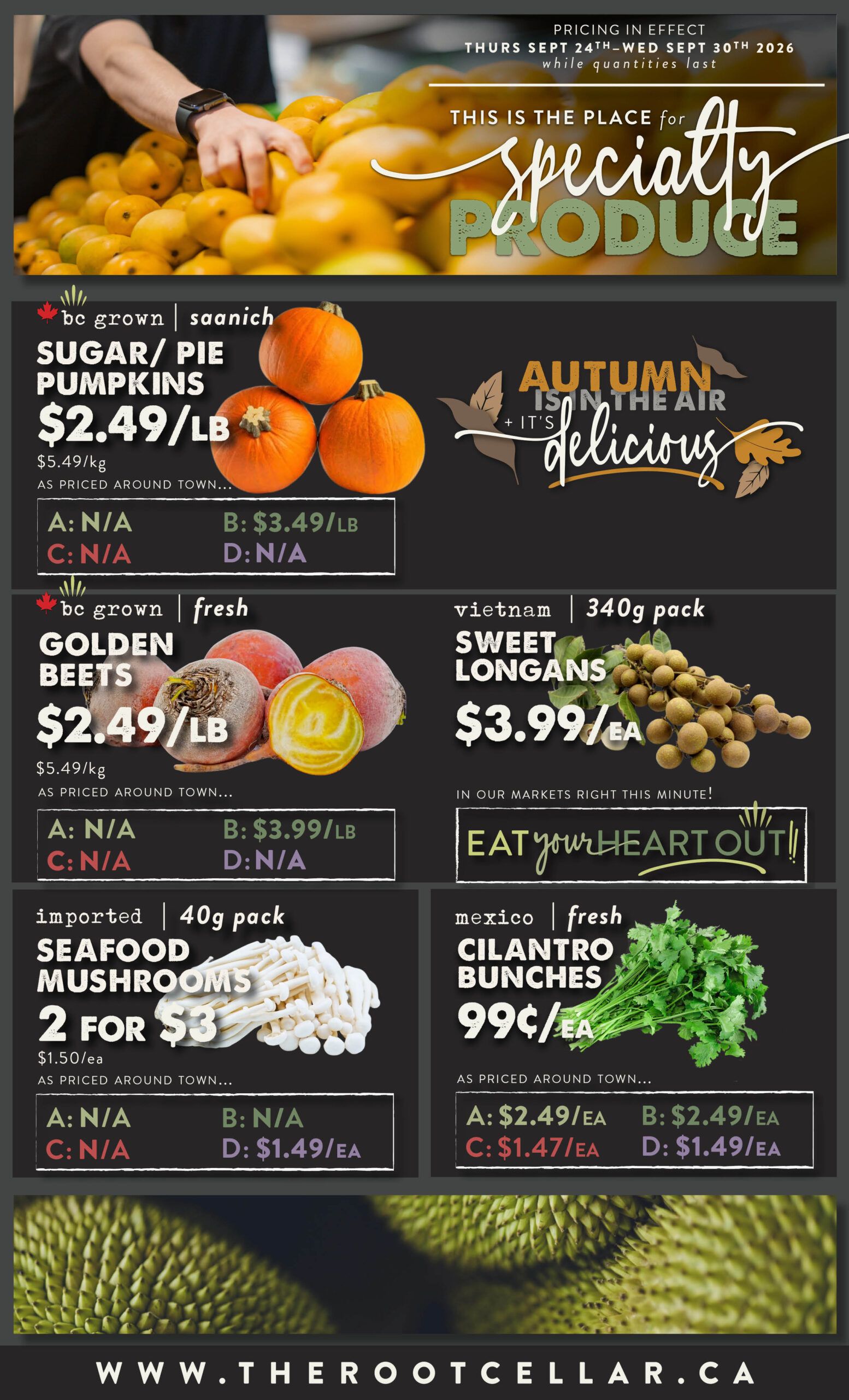 The Root Cellar Flyer September 24 to 30