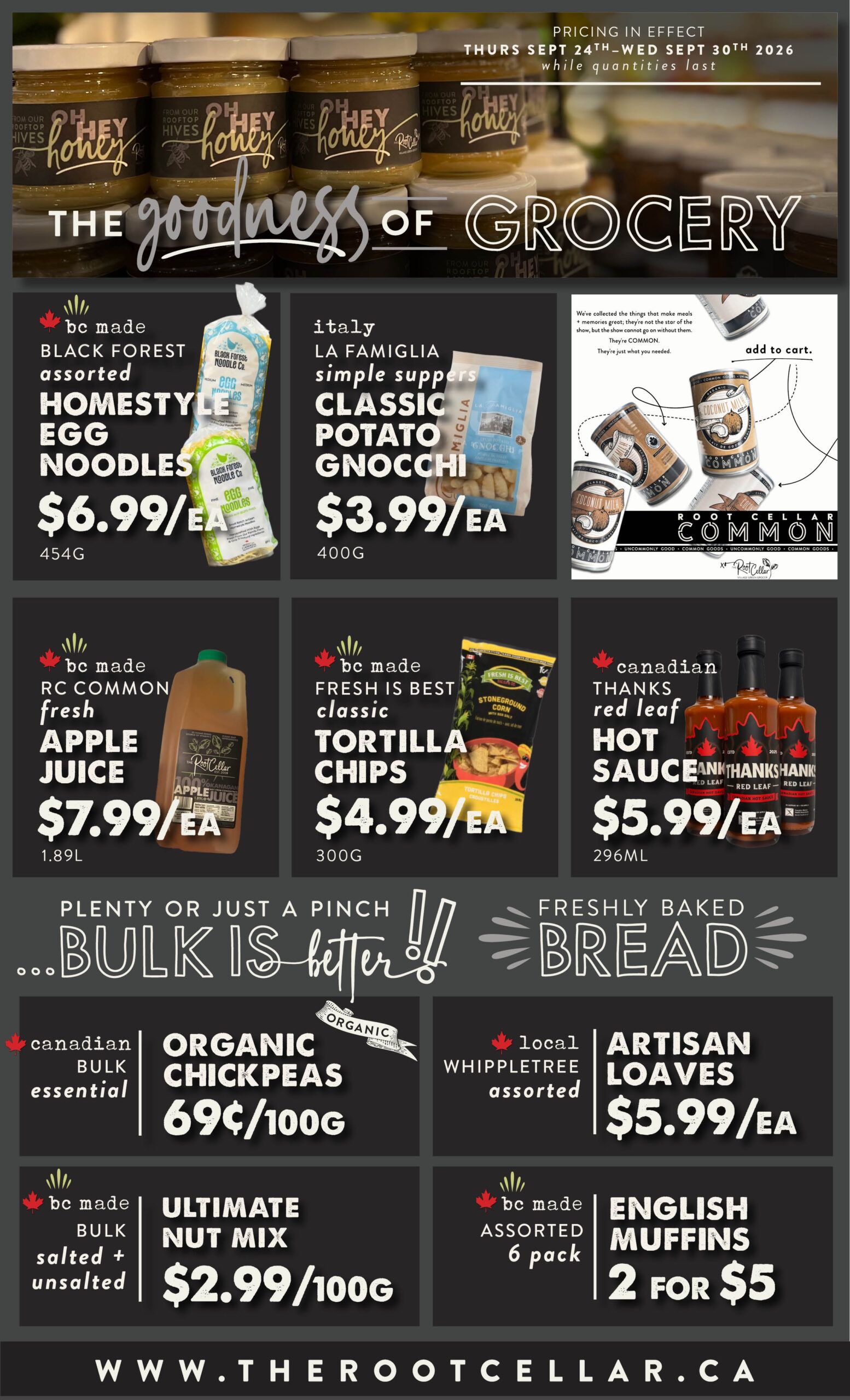 The Root Cellar Flyer September 24 to 30