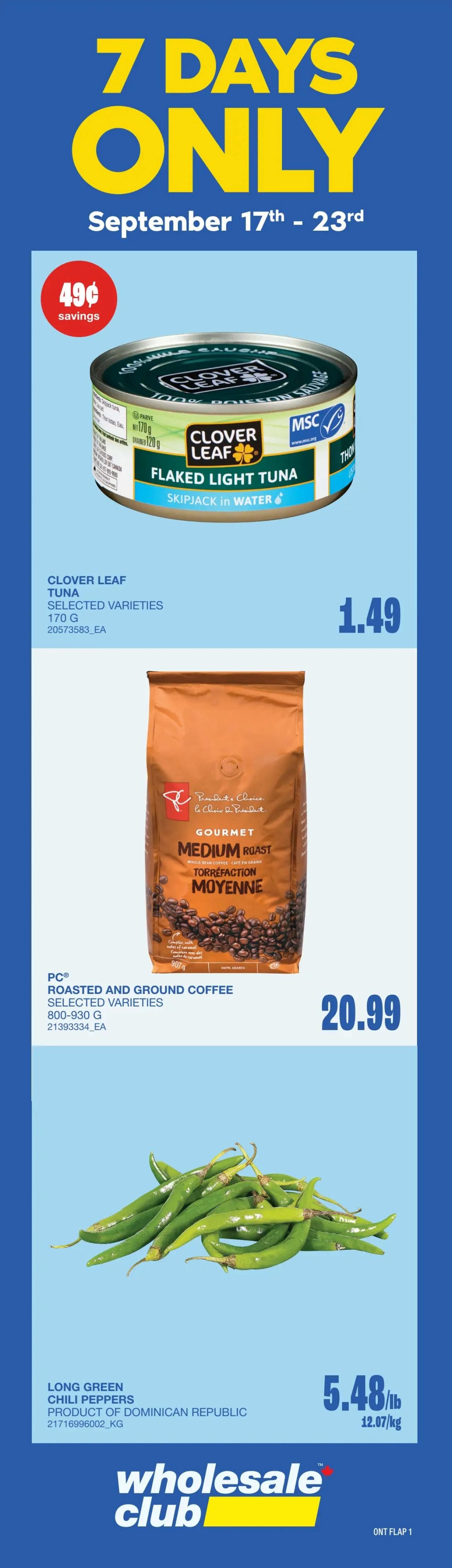 Wholesale Club (ON) Flyer September 24 to 30