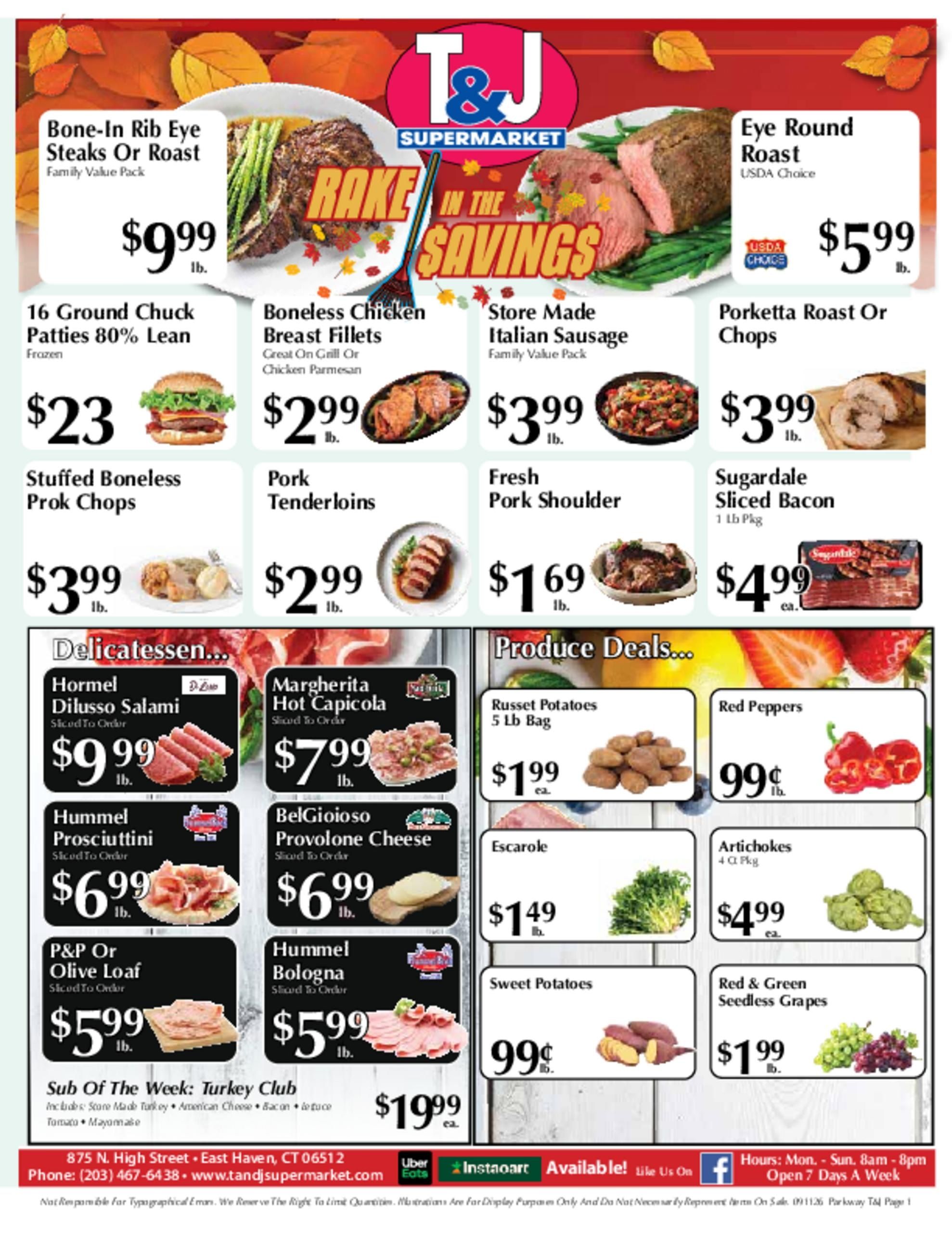T&J Supermarket Weekly Ad September 18 - 24, 2026