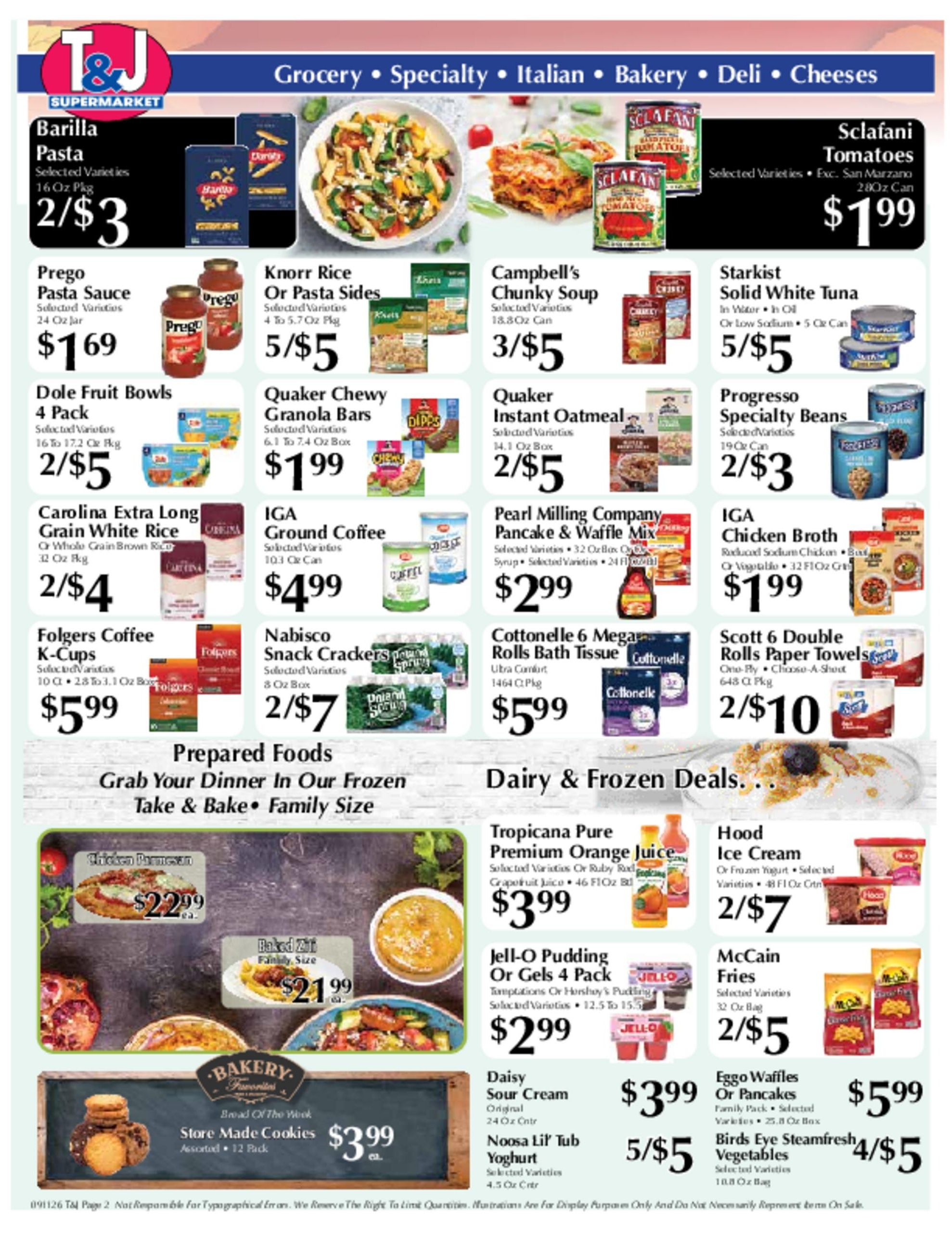 T&J Supermarket Weekly Ad September 18 - 24, 2026