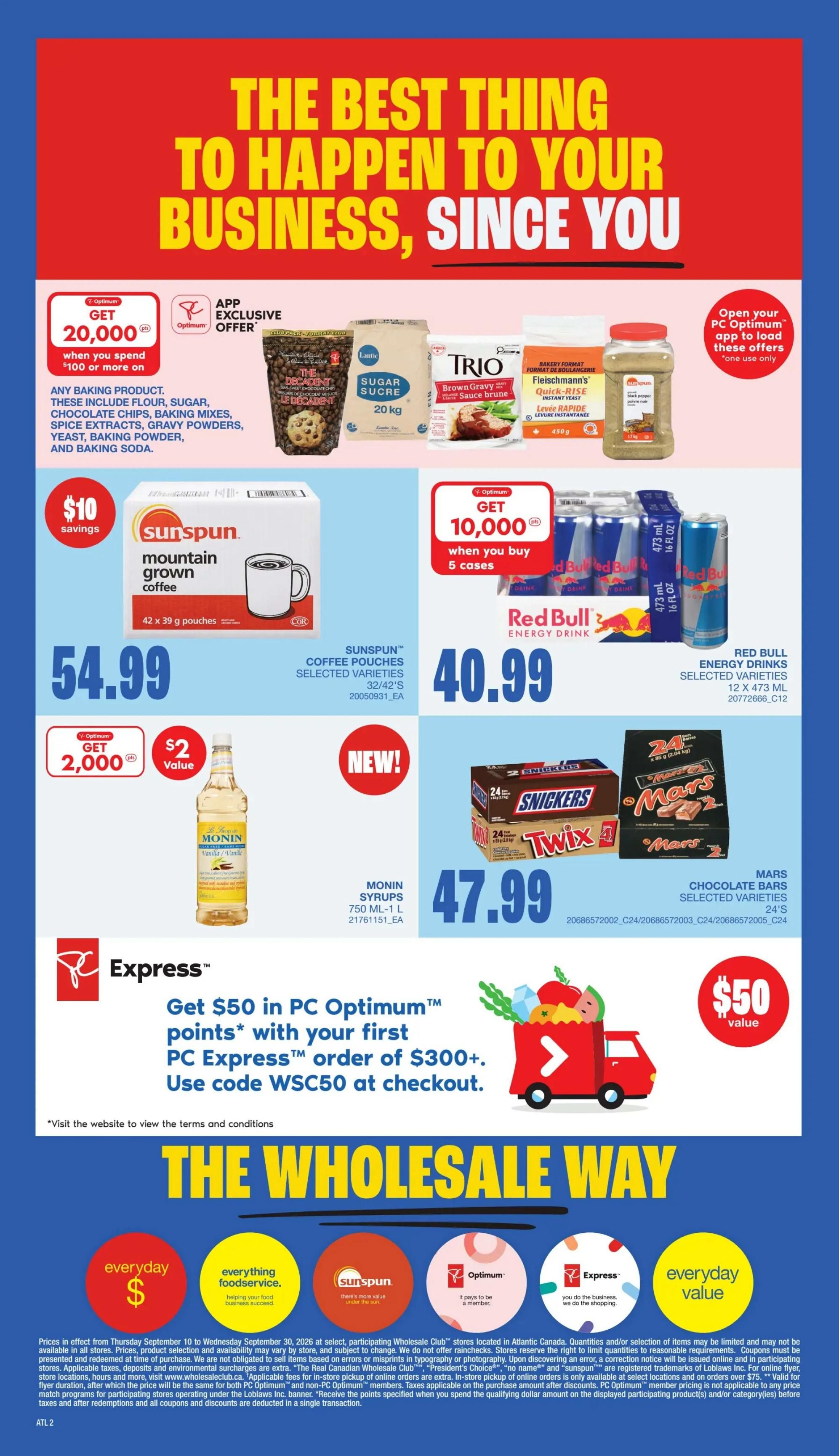 Wholesale Club (Atlantic) Flyer September 24 to 30
