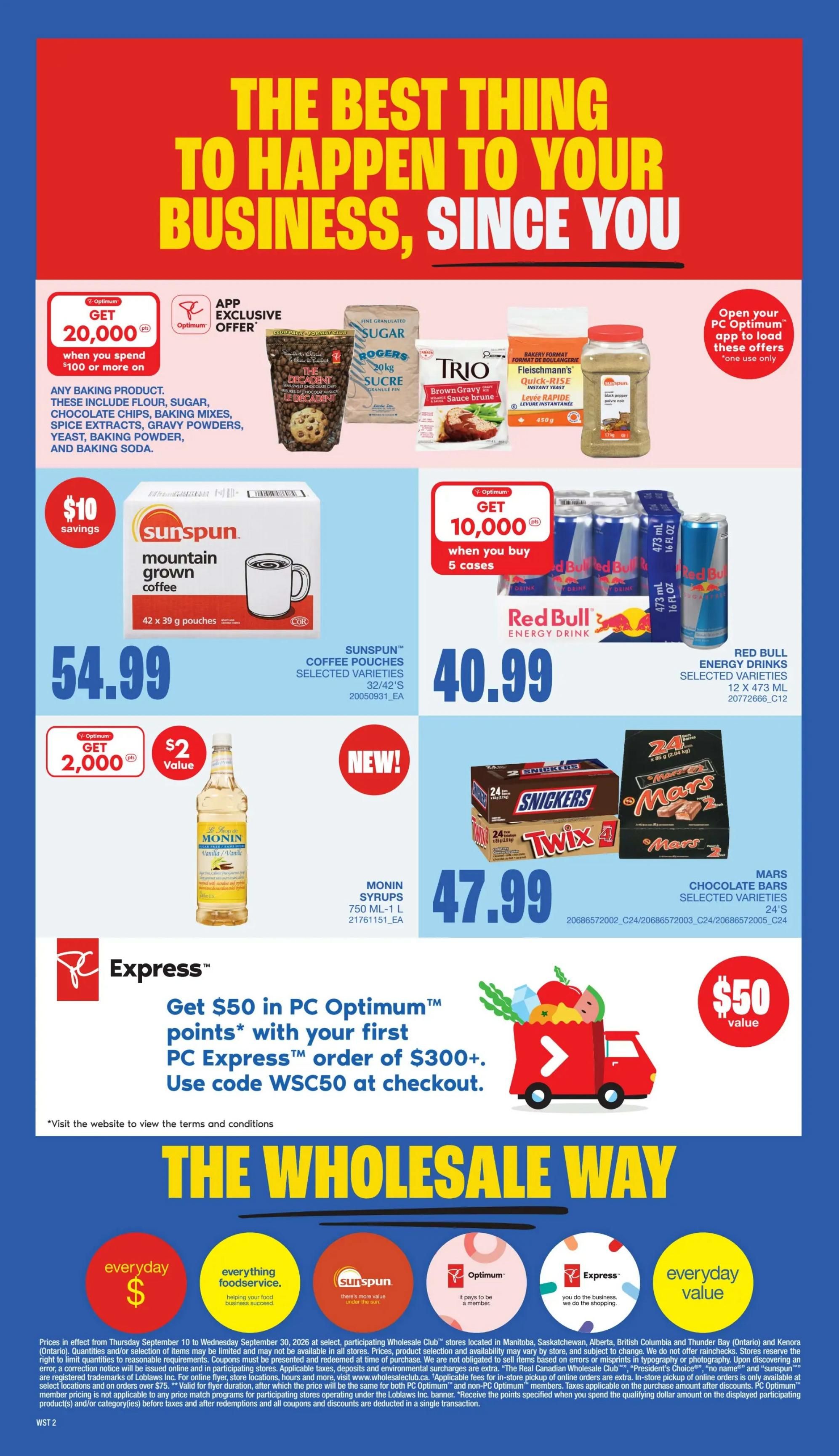 Wholesale Club (West) Flyer September 24 to 30