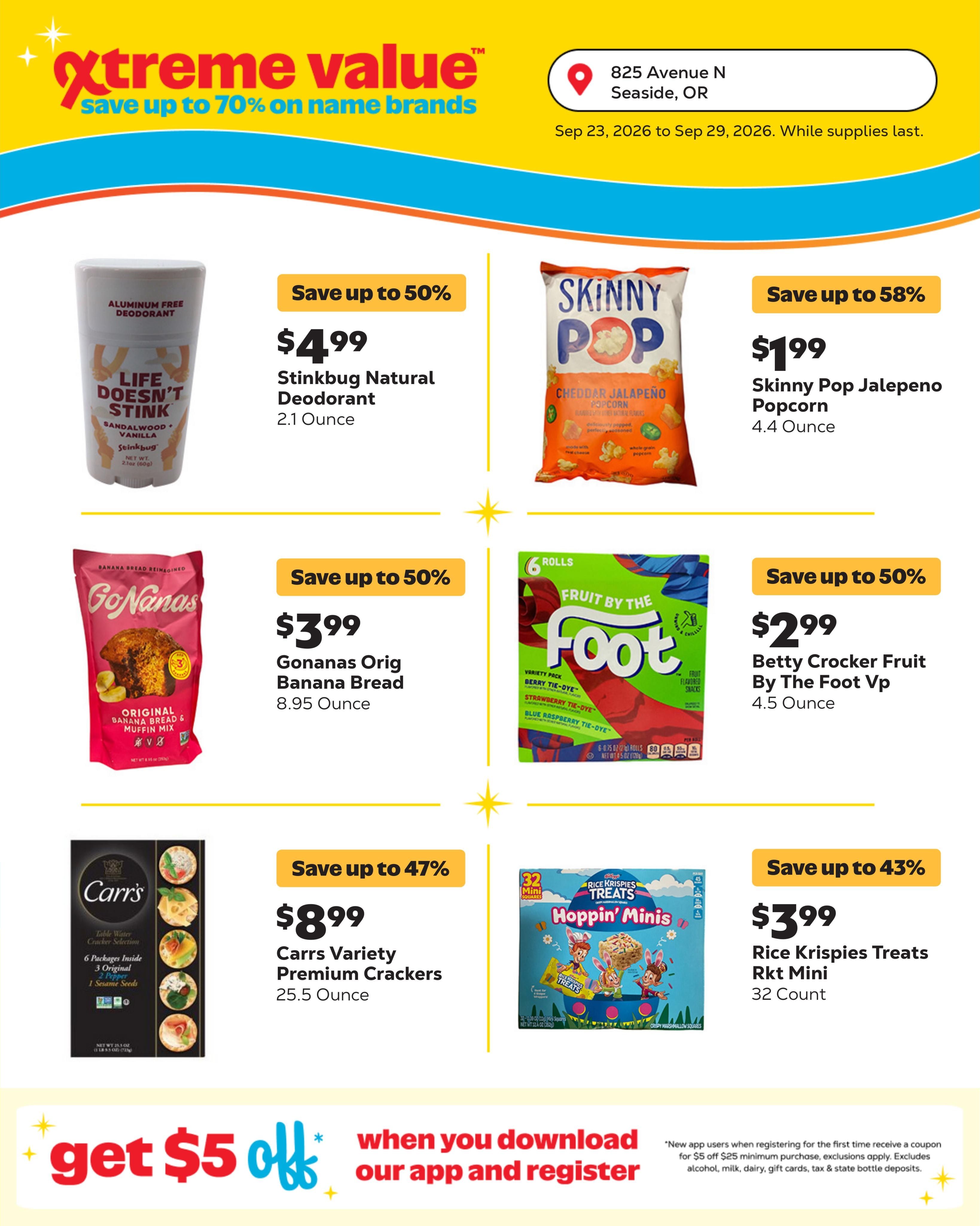 Grocery Outlet (Cannon Beach Area, OR) Weekly Ad September 23 - 29, 2026