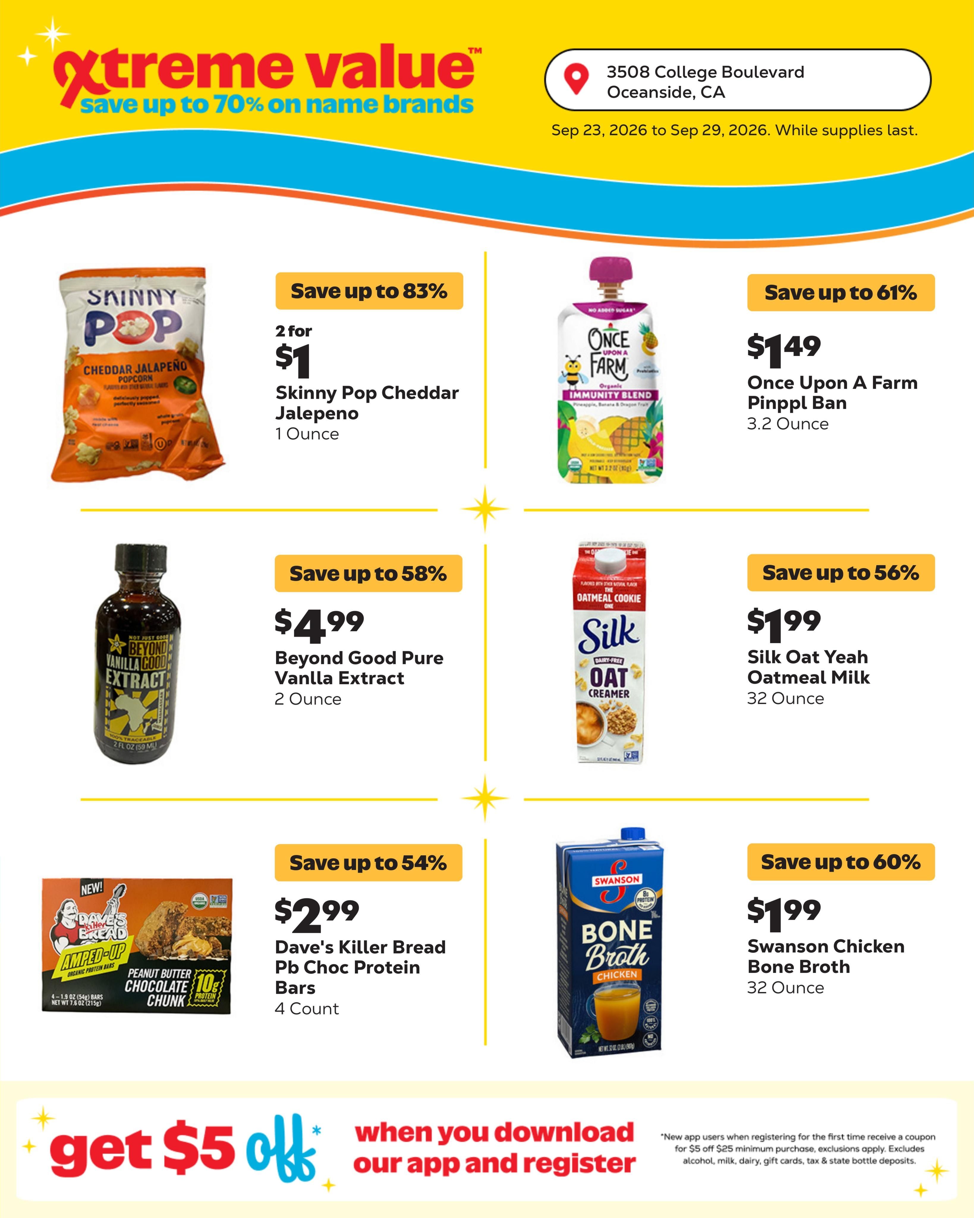 Grocery Outlet (Carlsbad-Oceanside Area, CA) Weekly Ad September 23 - 29, 2026