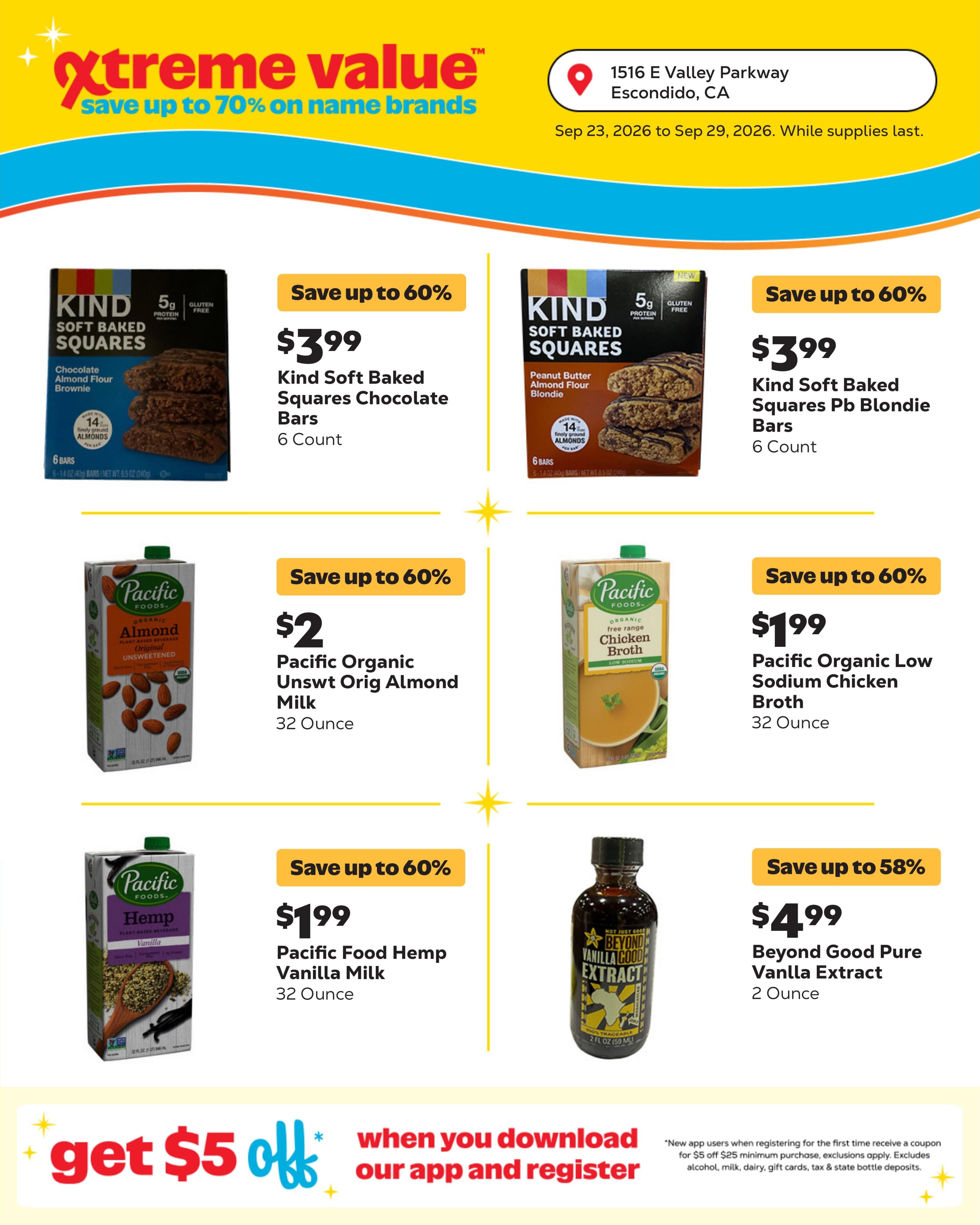 Grocery Outlet (Escondido Area, CA) Weekly Ad September 23 - 29, 2026