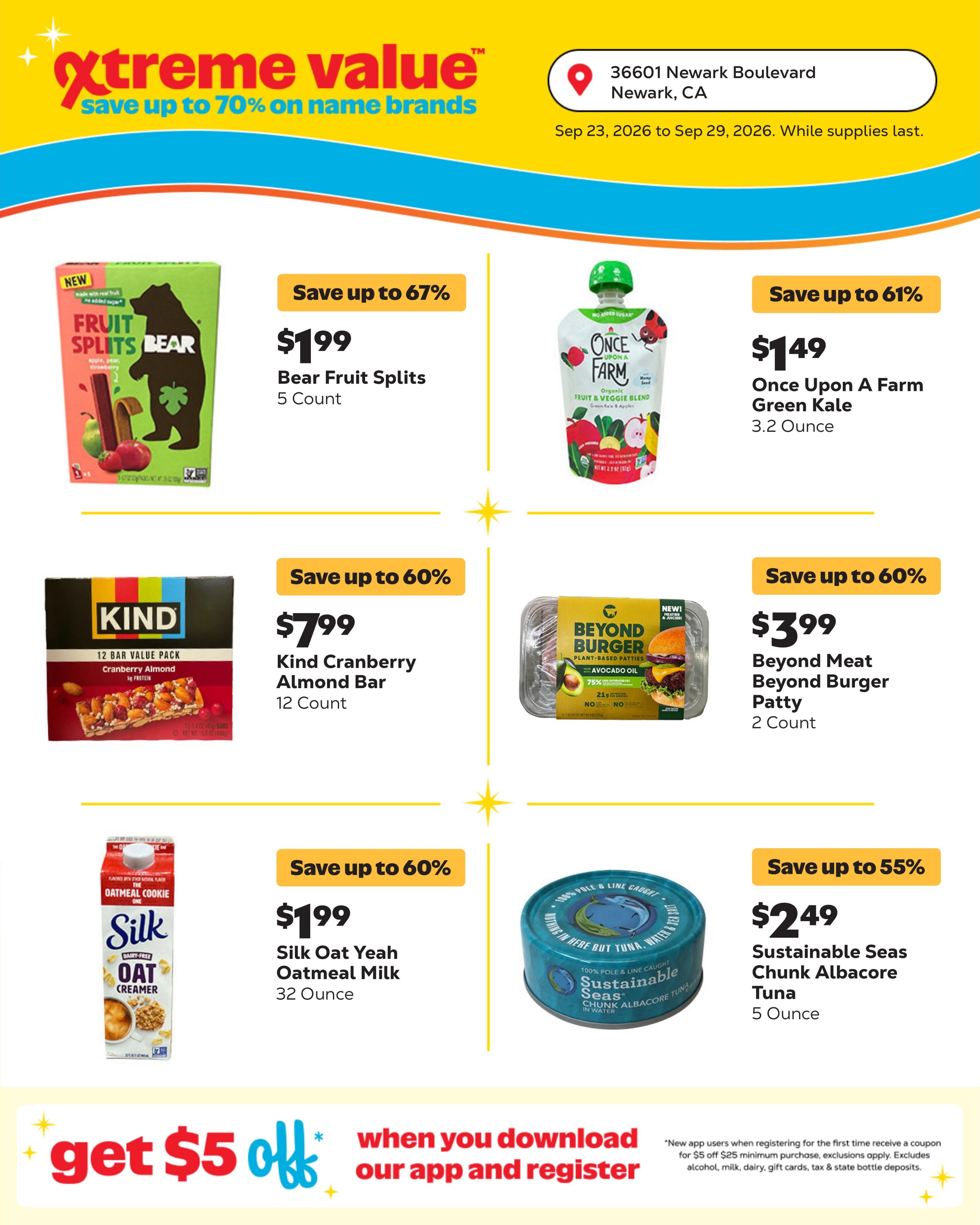 Grocery Outlet (Fremont-Newark Area, CA) Weekly Ad September 23 - 29, 2026