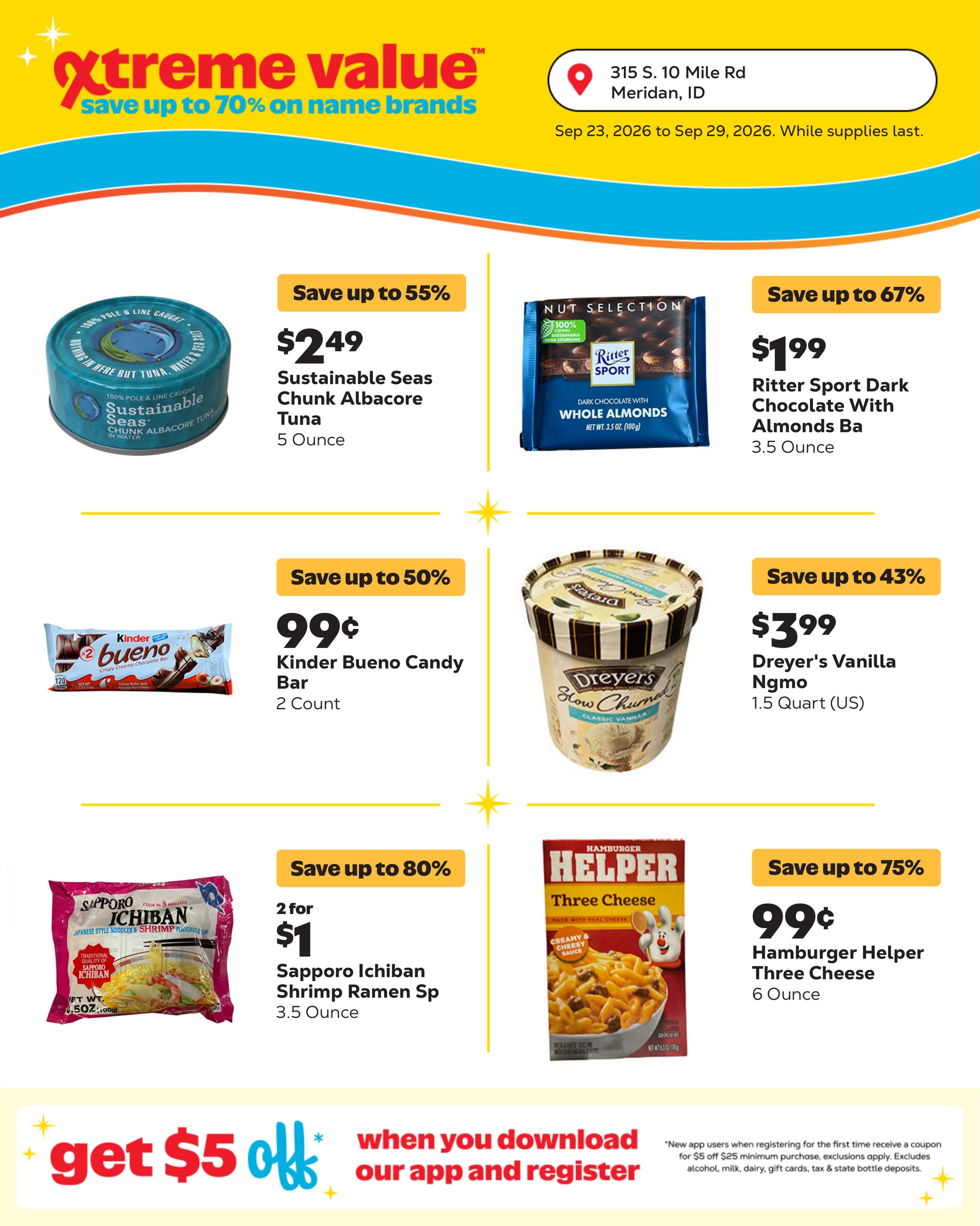 Grocery Outlet (Meridian Area, ID) Weekly Ad September 23 - 29, 2026