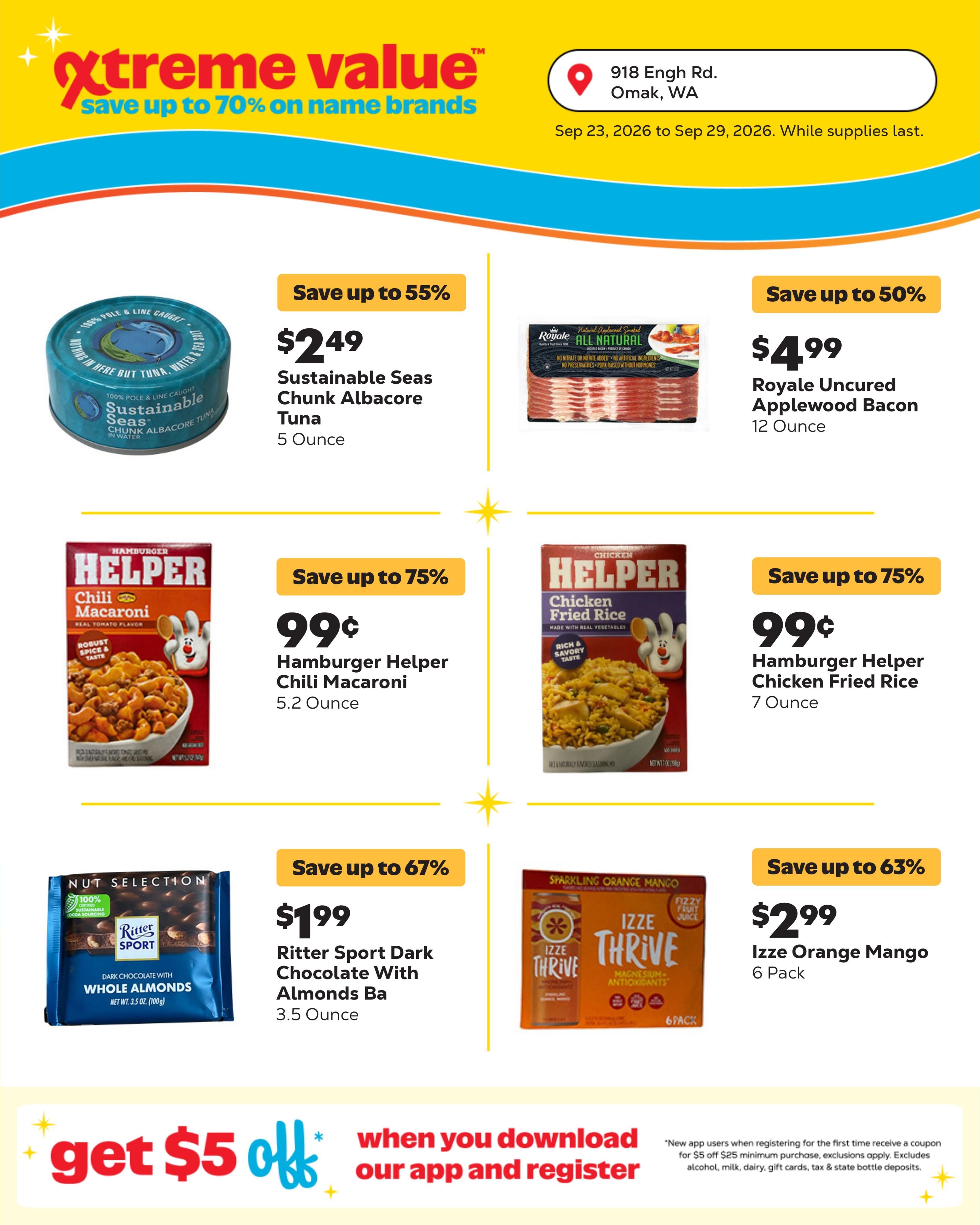 Grocery Outlet (Okanogan Area, WA) Weekly Ad September 23 - 29, 2026