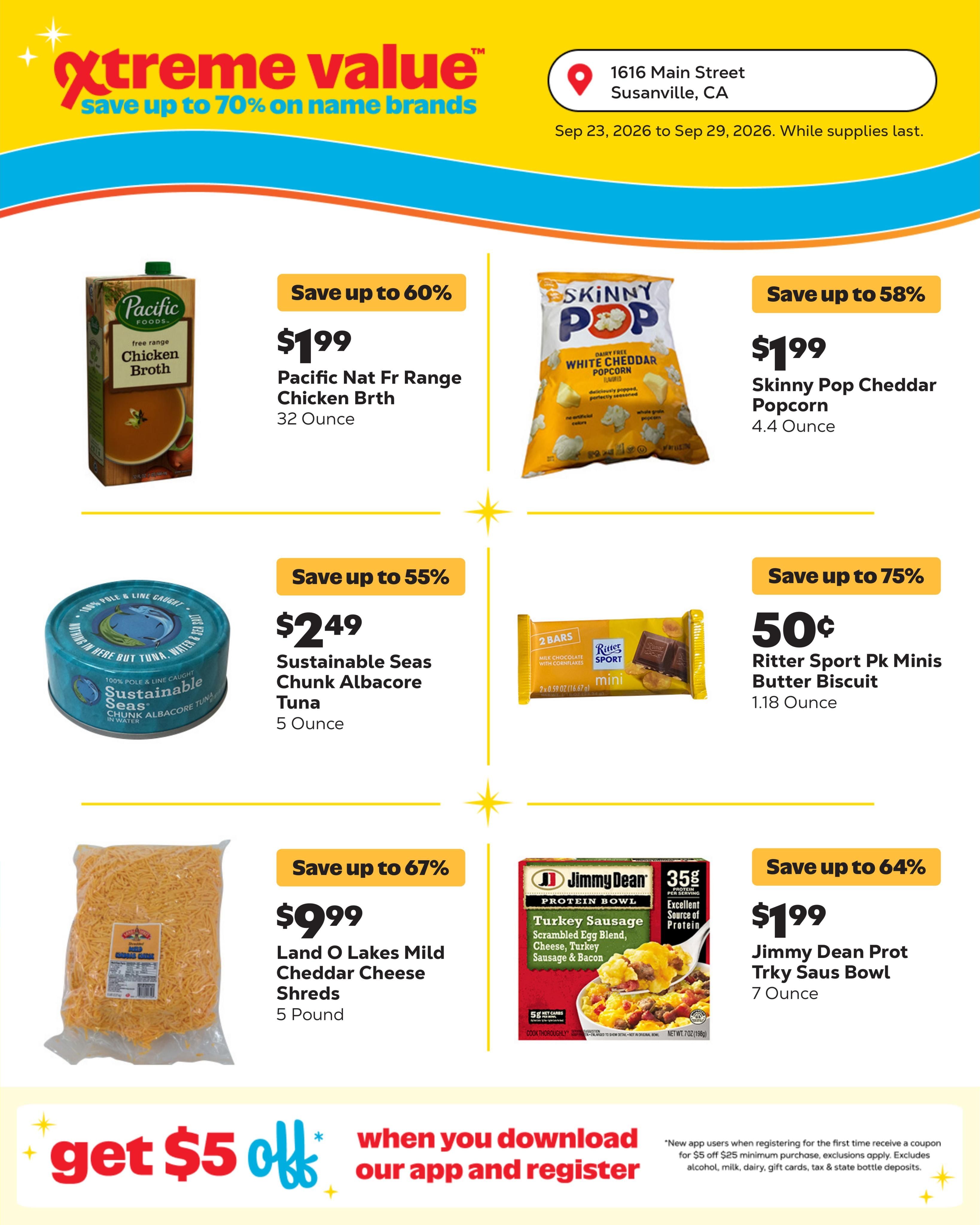 Grocery Outlet (Susanville Area, CA) Weekly Ad September 23 - 29, 2026