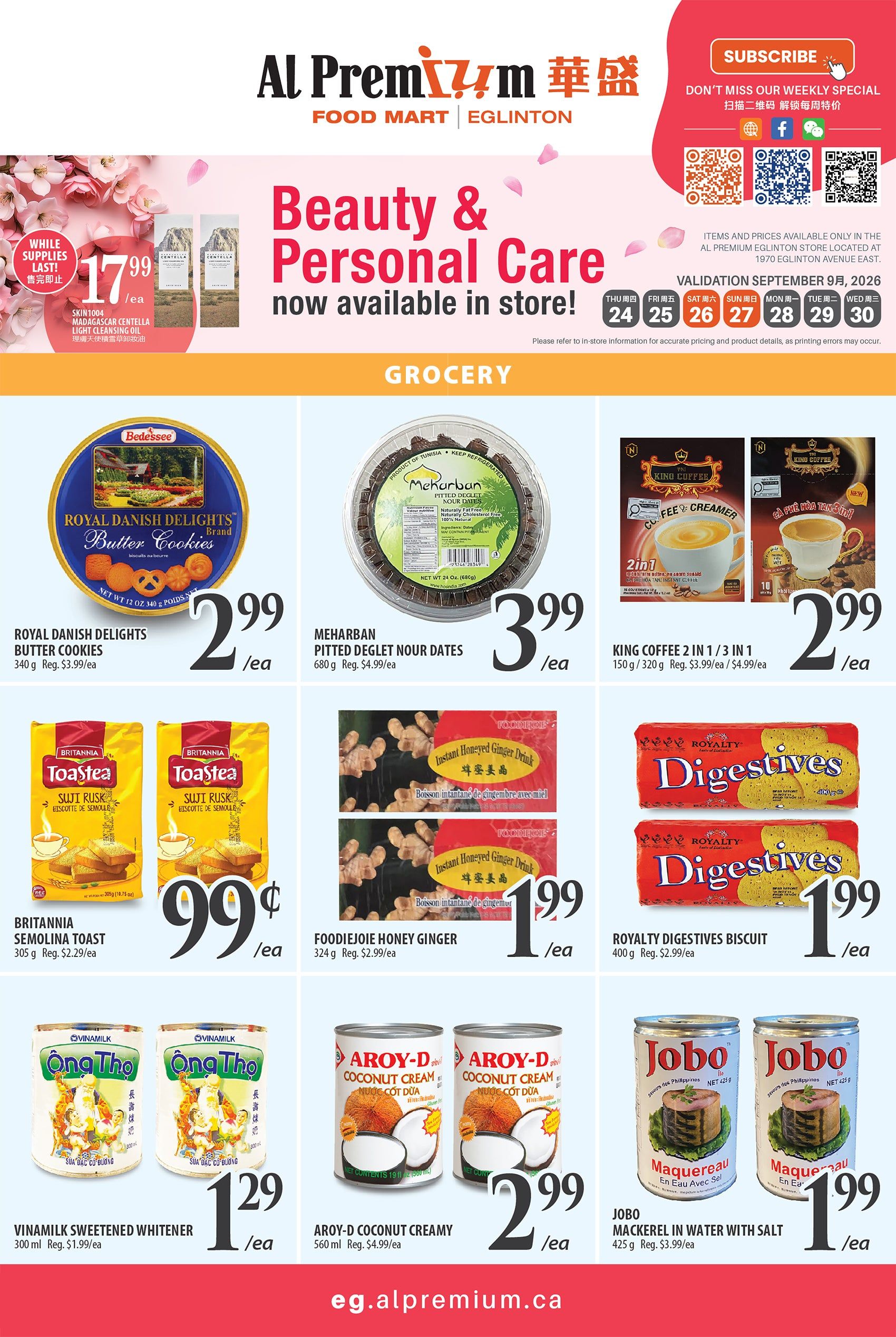 Al Premium Food Mart (Eglinton Ave.) Flyer September 24 to 30