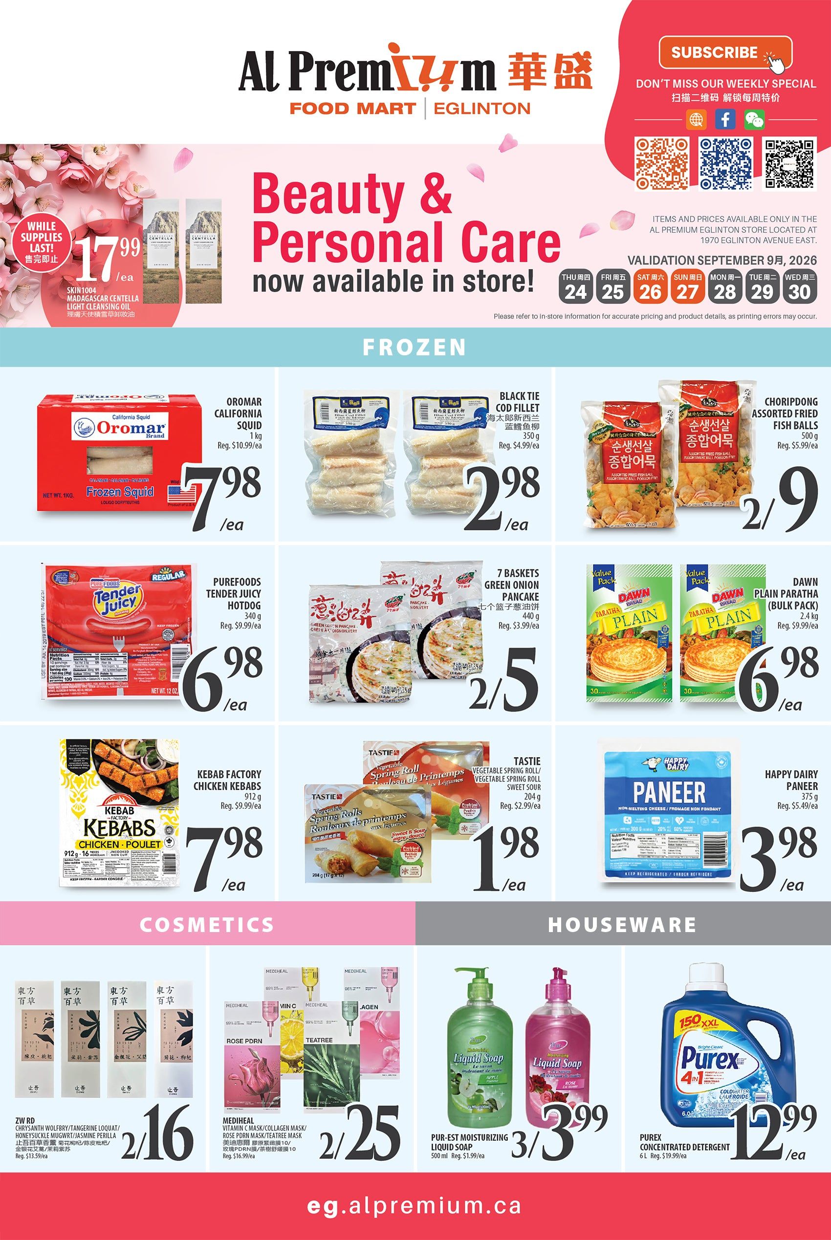 Al Premium Food Mart (Eglinton Ave.) Flyer September 24 to 30