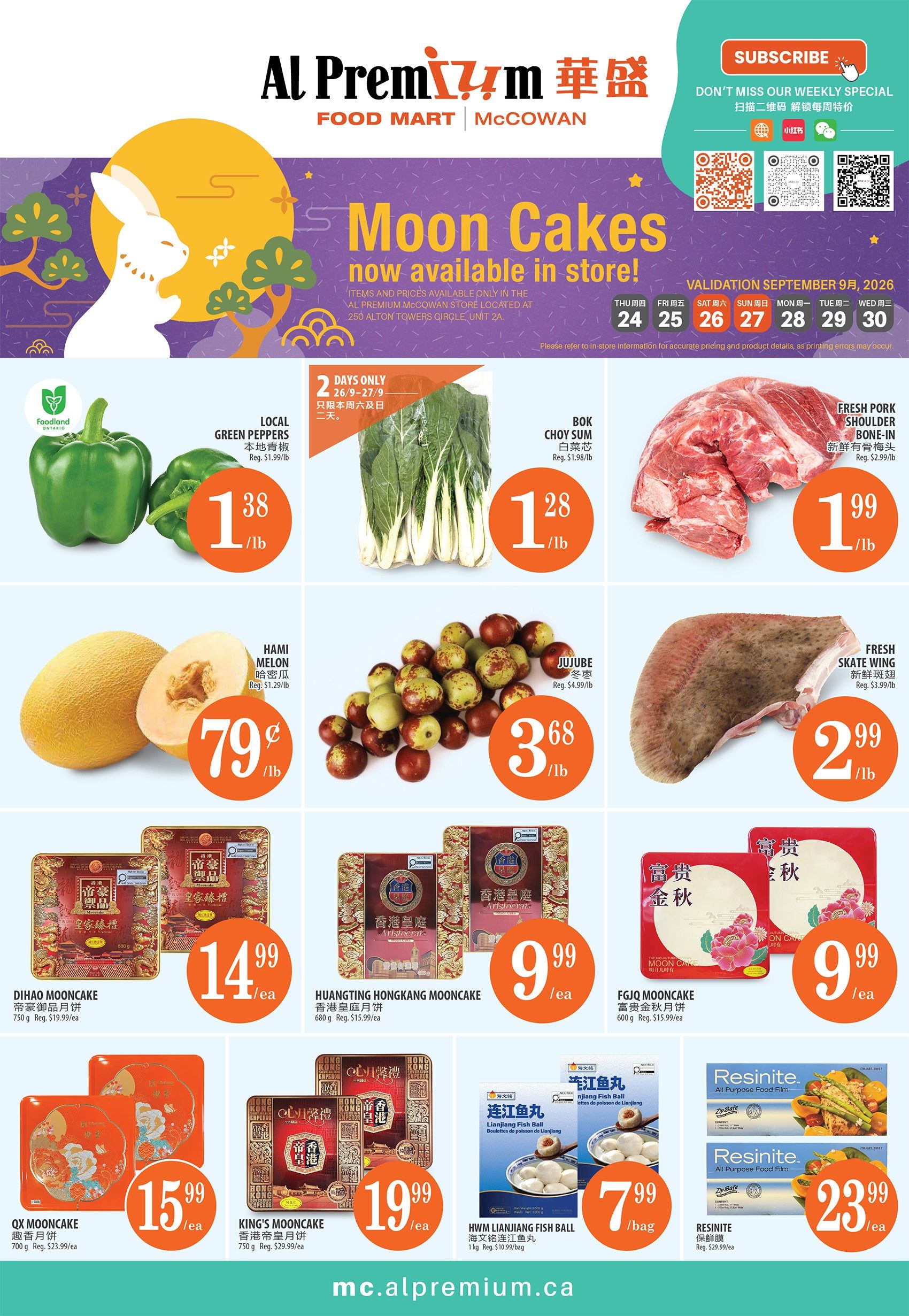 Al Premium Food Mart (McCowan) Flyer September 24 to 30