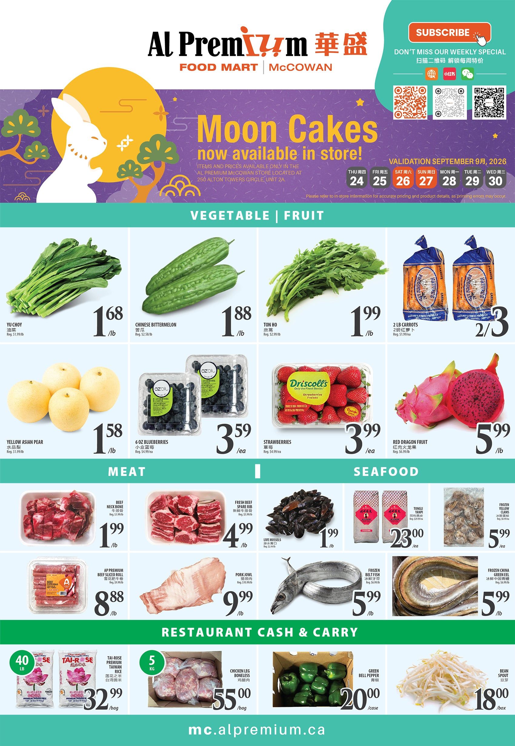 Al Premium Food Mart (McCowan) Flyer September 24 to 30