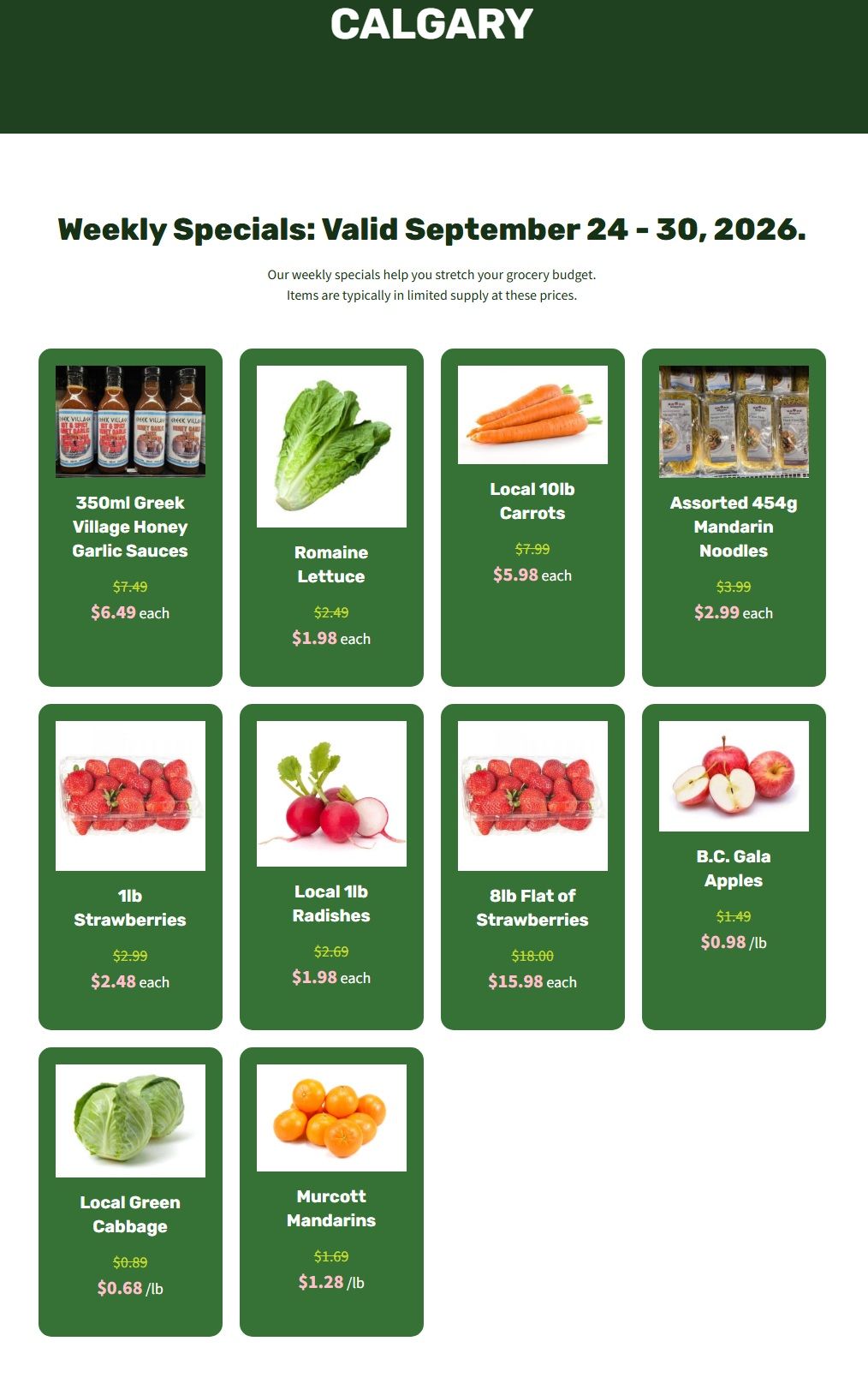 H&W Produce Flyer September 24 to 30